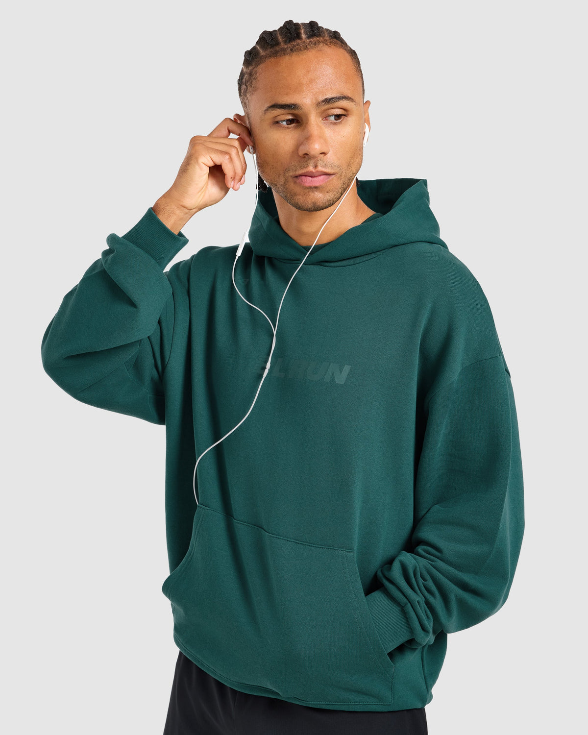 Run Graphic Hoodie - Dark Teal