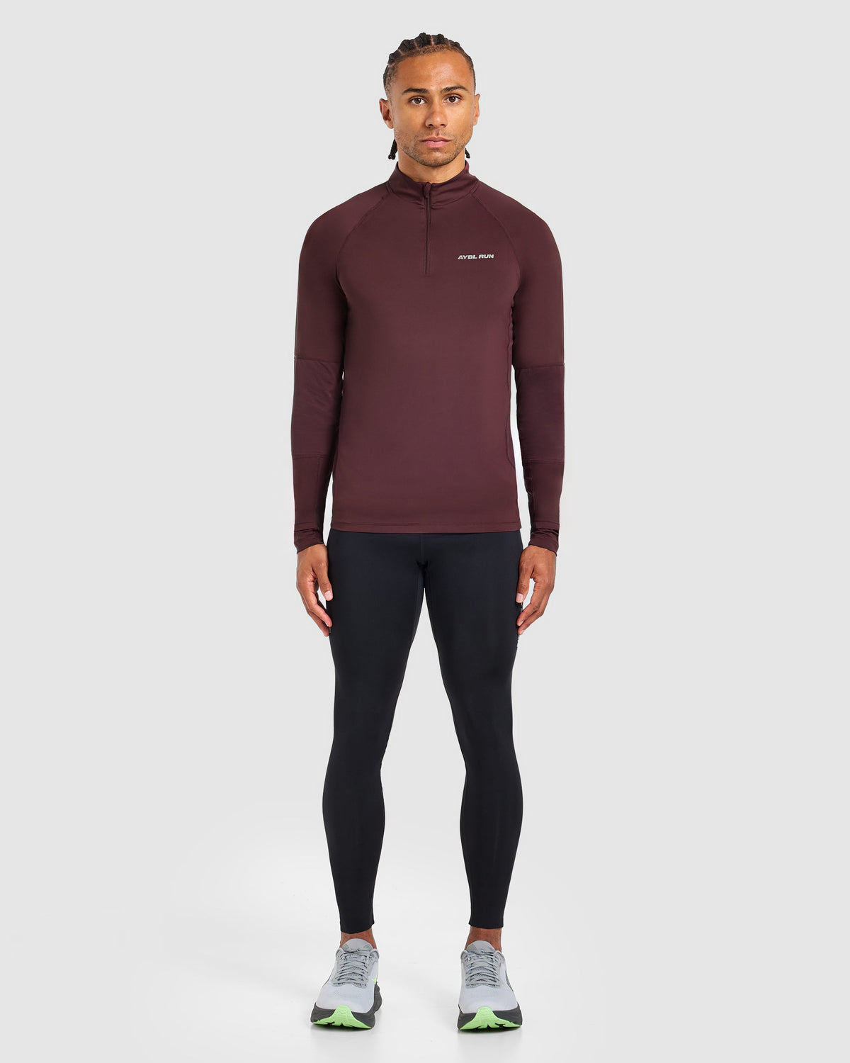 Run 1/4 Zip Pullover - Dark Burgundy