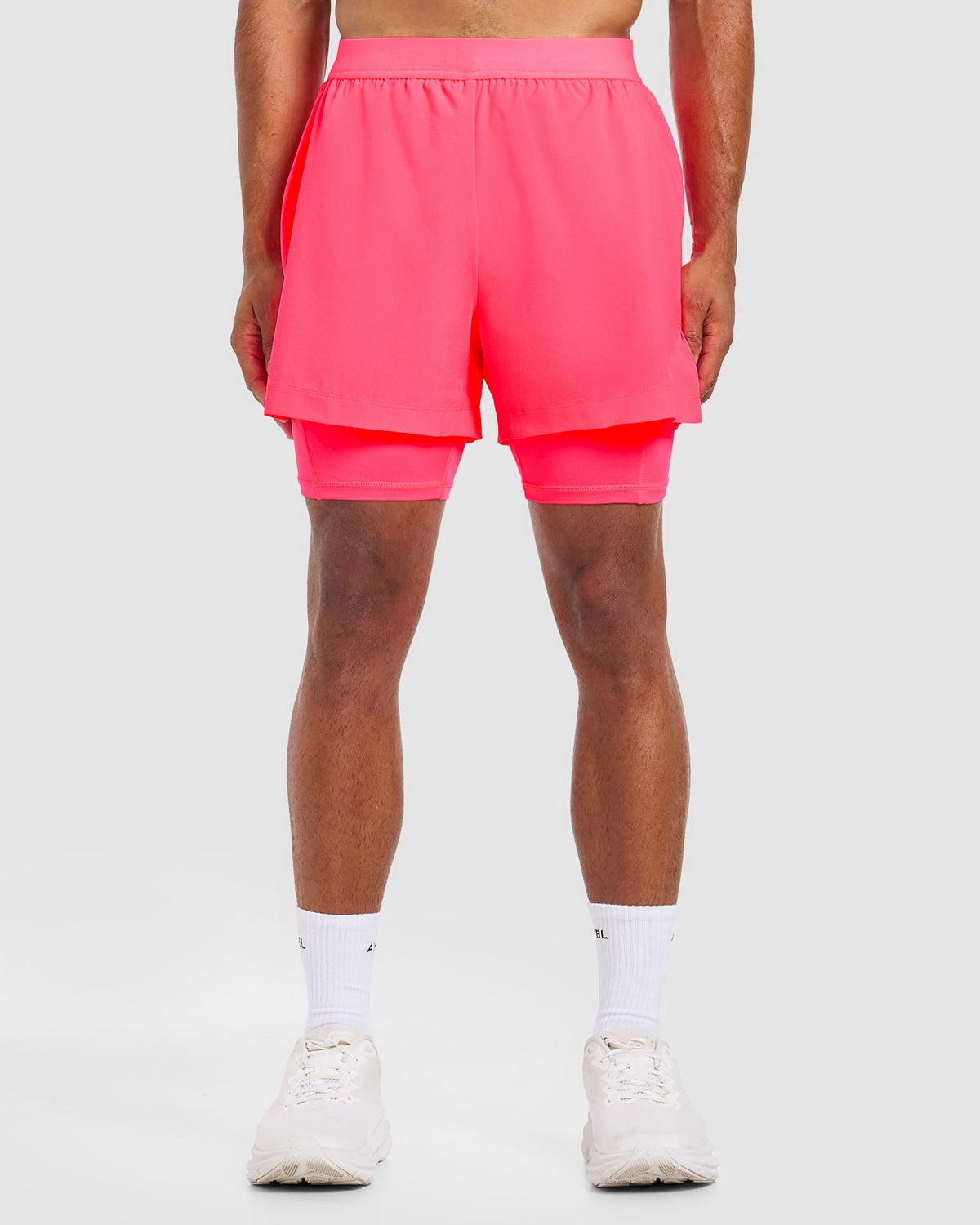 Run 2 in 1 Shorts - Neon Pink
