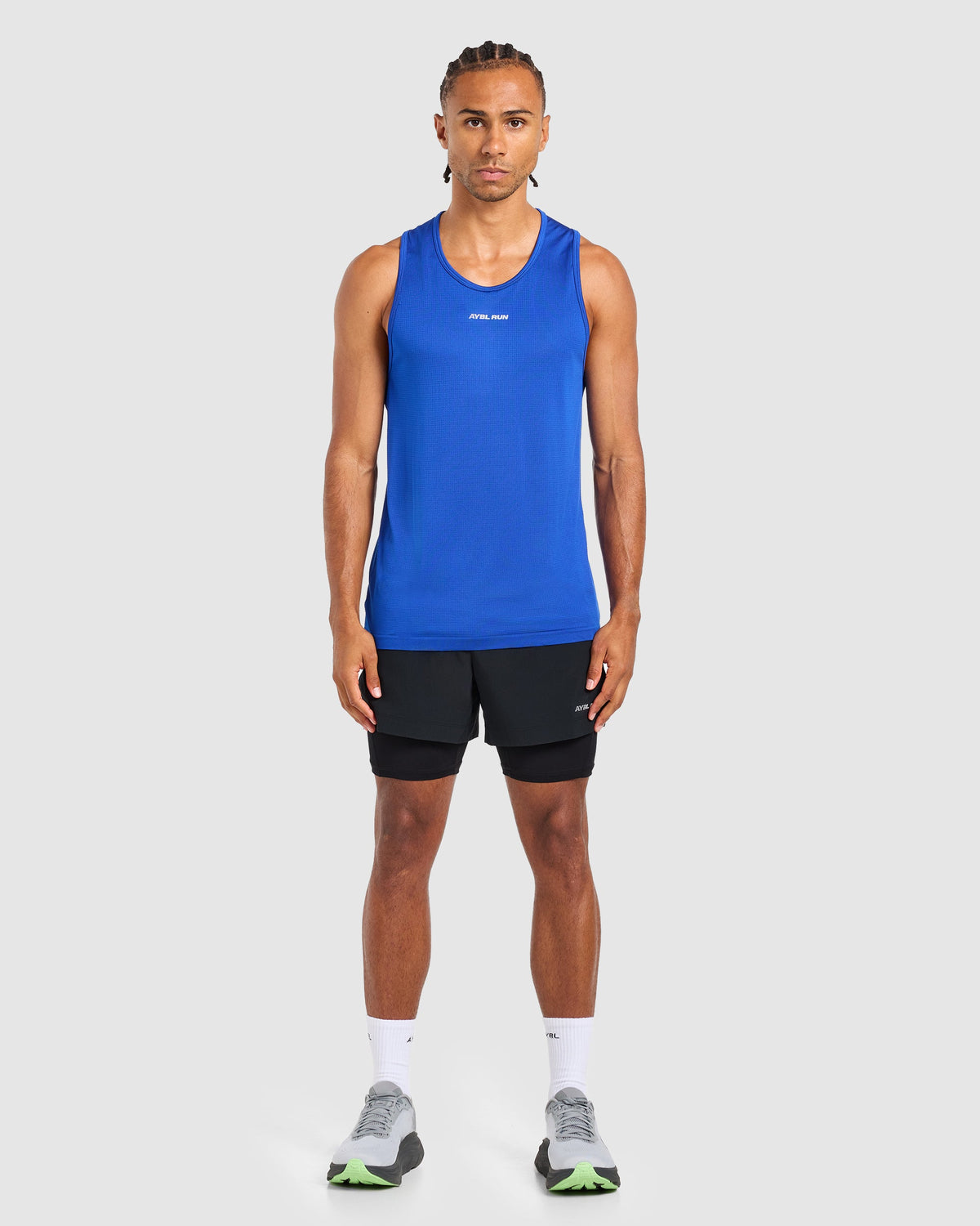 Run Seamless Tank - Neon Cobalt