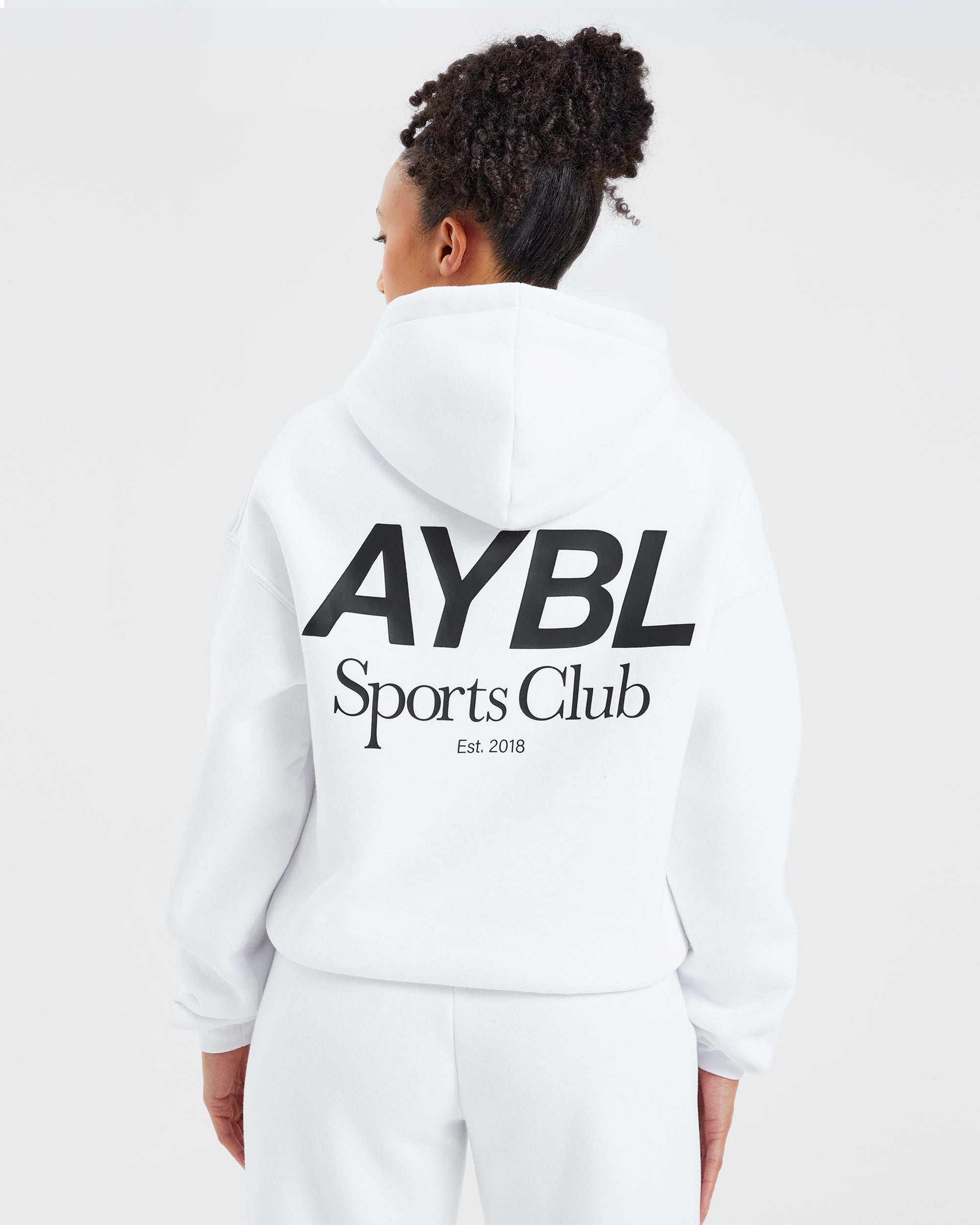 AYBL Sports Club Oversized Hoodie - White