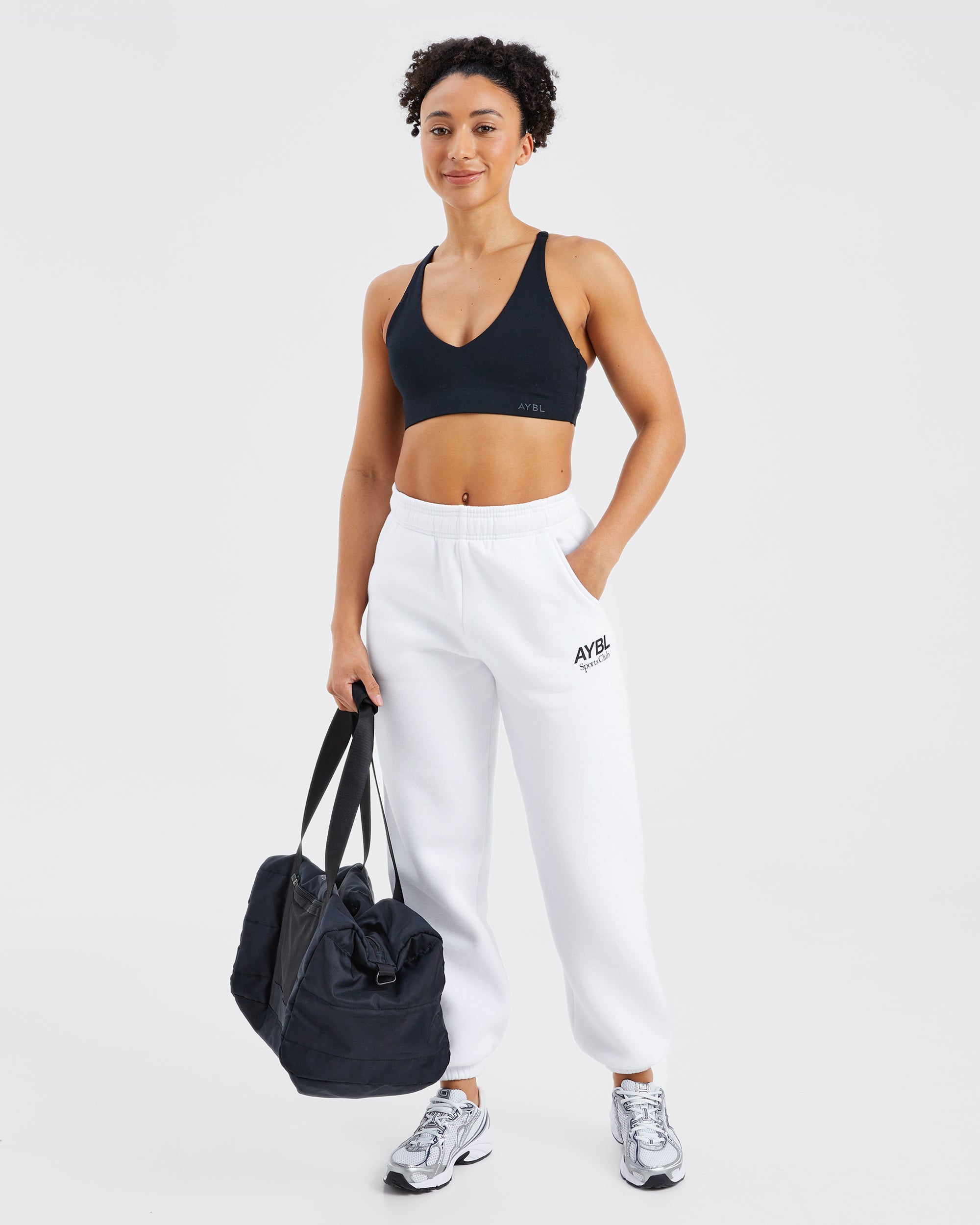 AYBL Sports Club Oversized Joggers - White