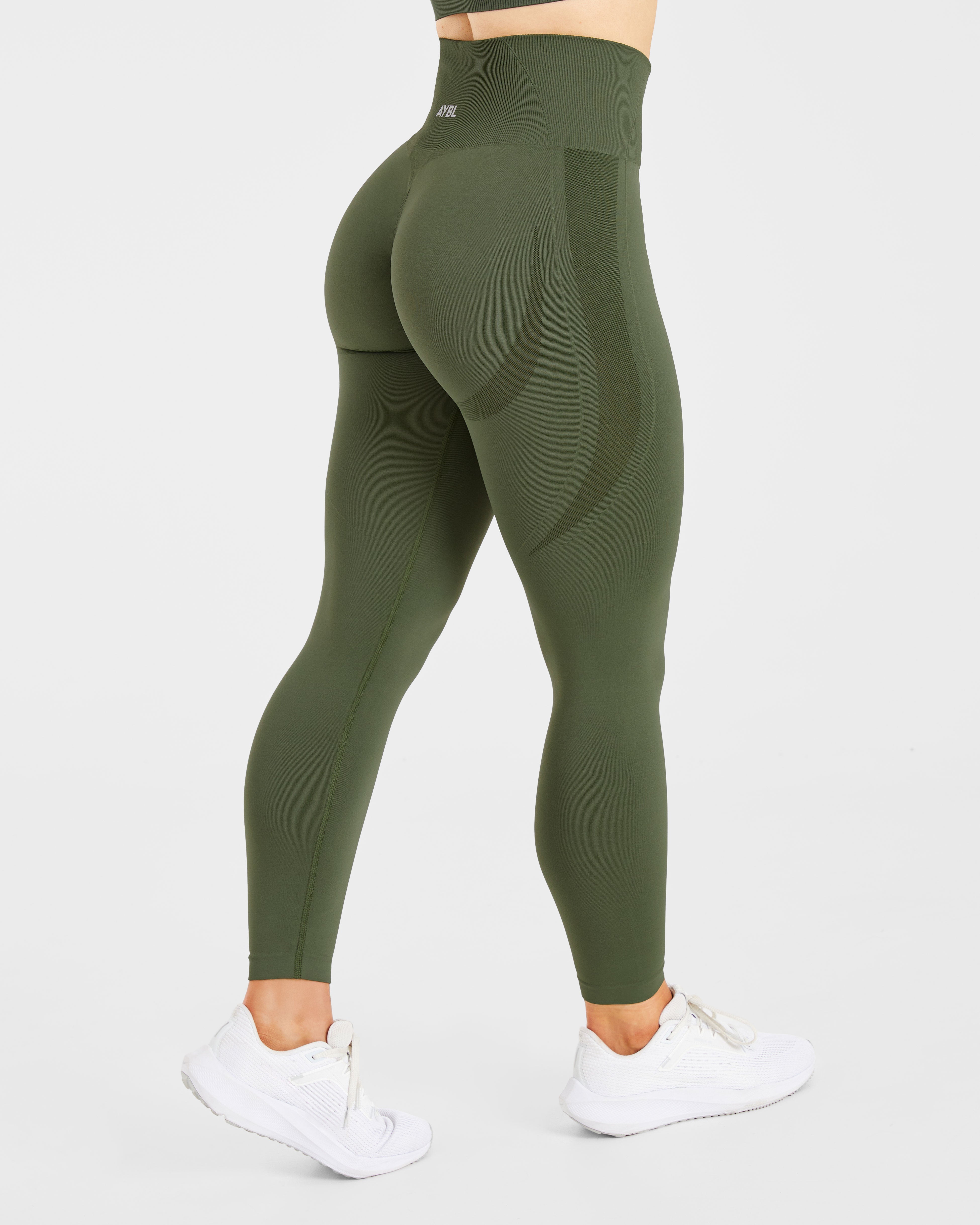 Empower Seamless Leggings - Khaki Green