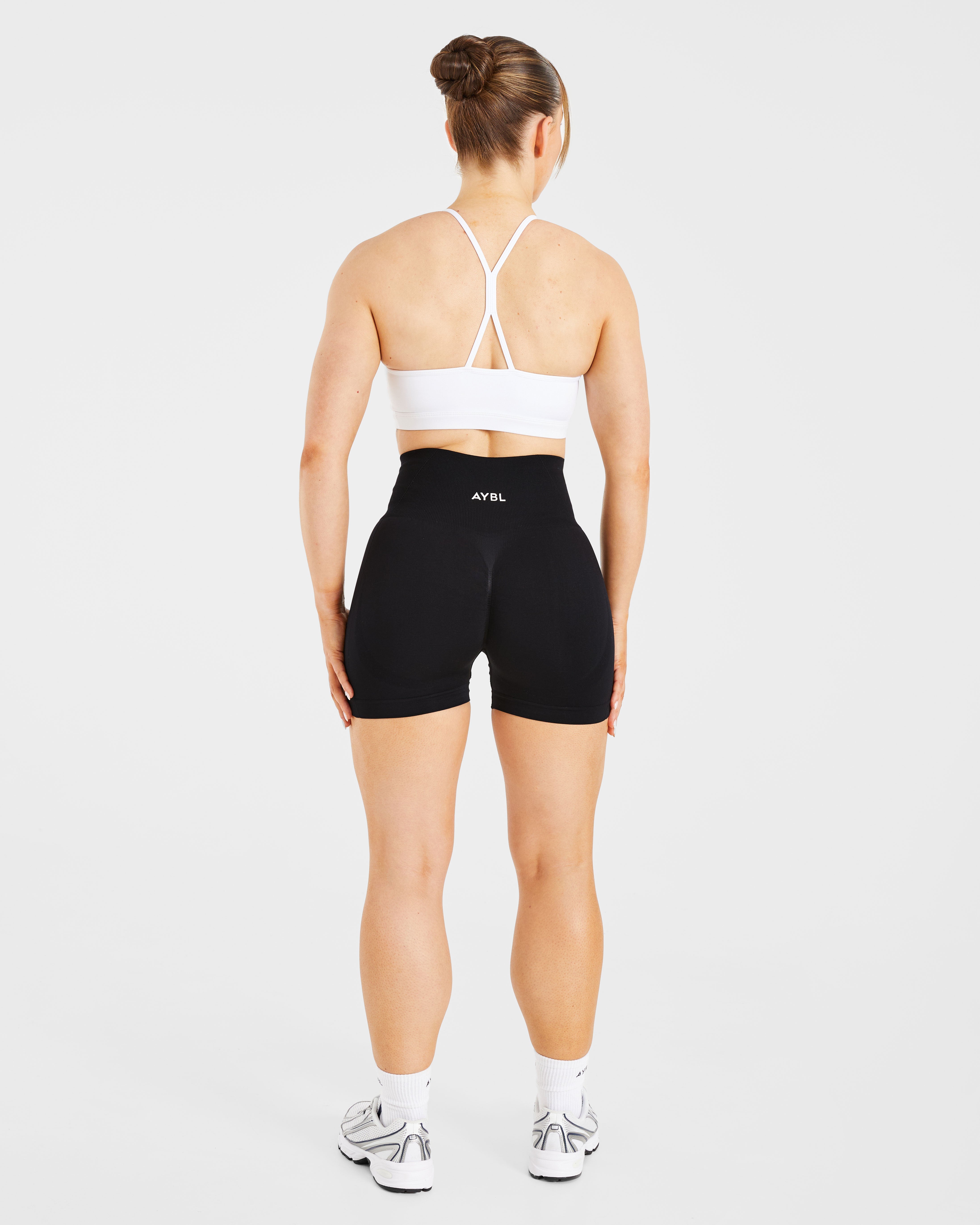Essential Ruched Sports Bra - White