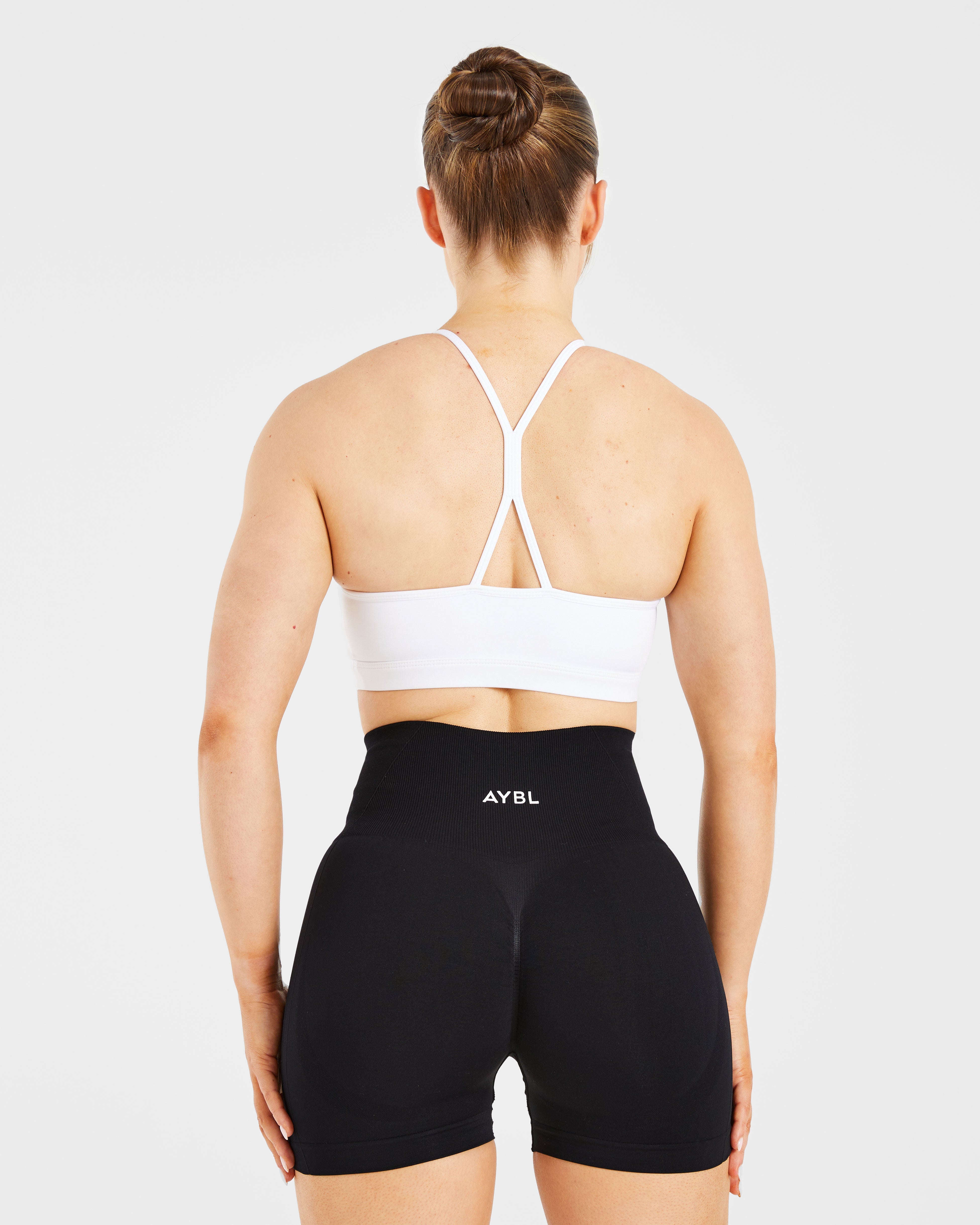 Essential Ruched Sports Bra - White