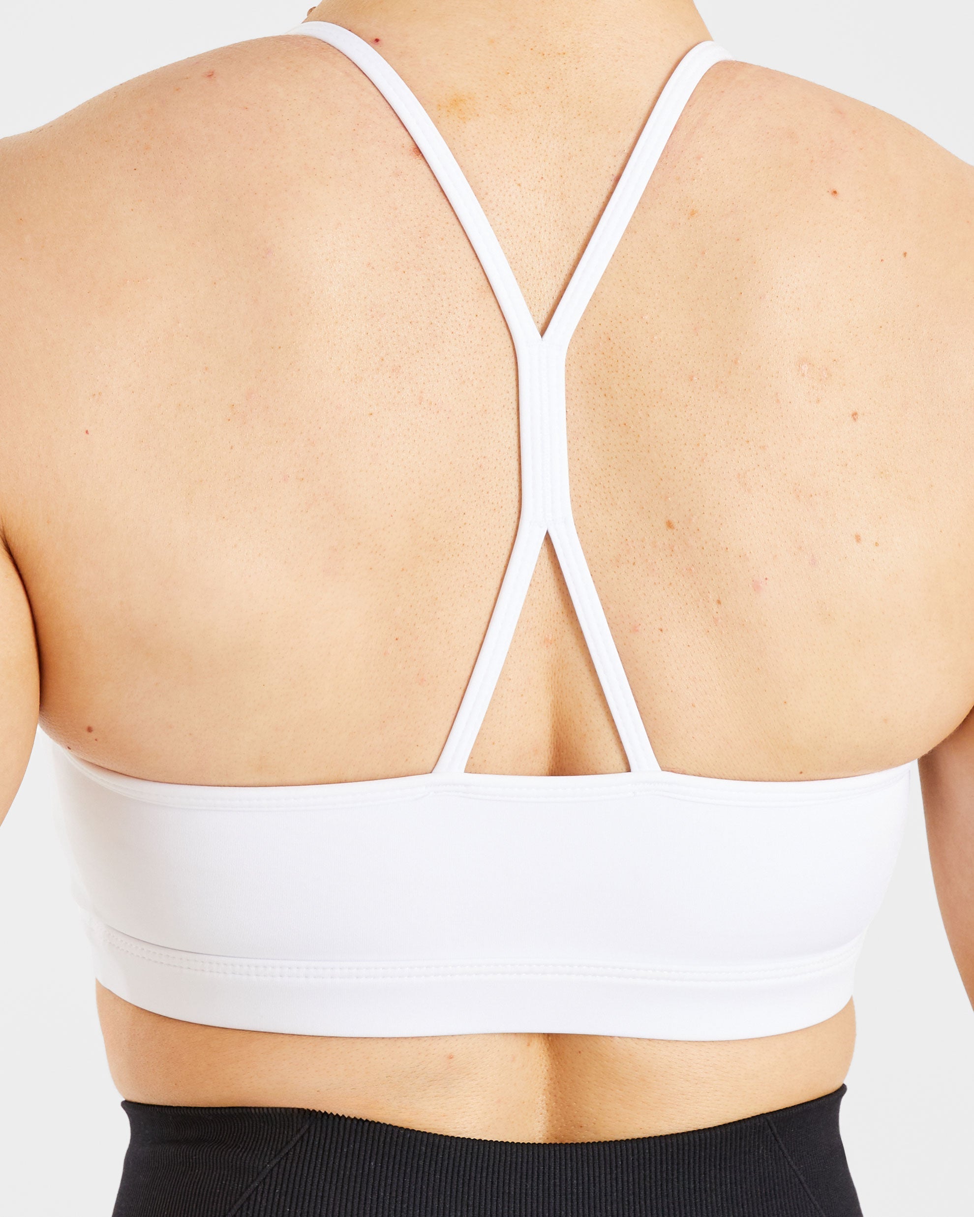 Essential Ruched Sports Bra - White
