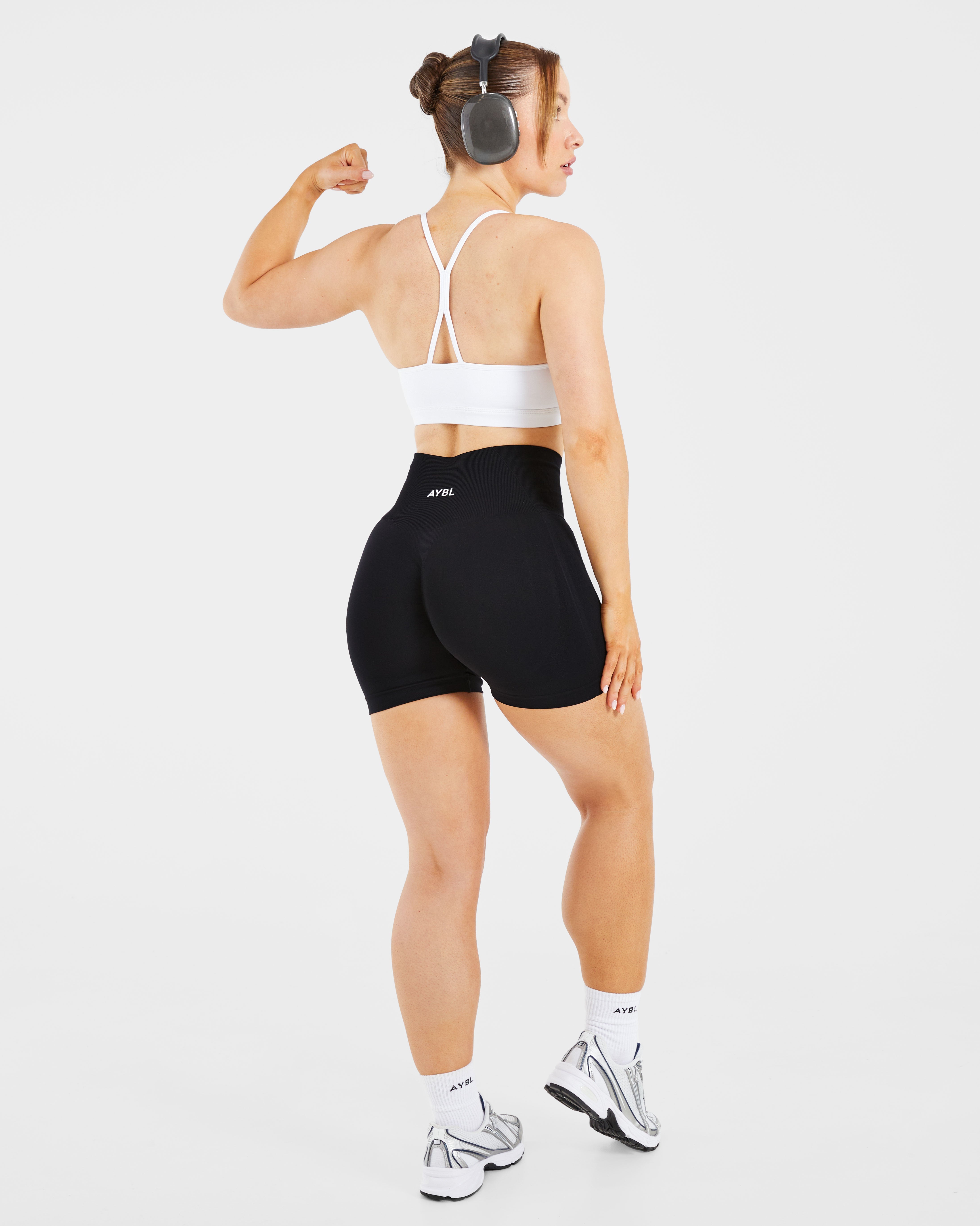 Essential Ruched Sports Bra - White