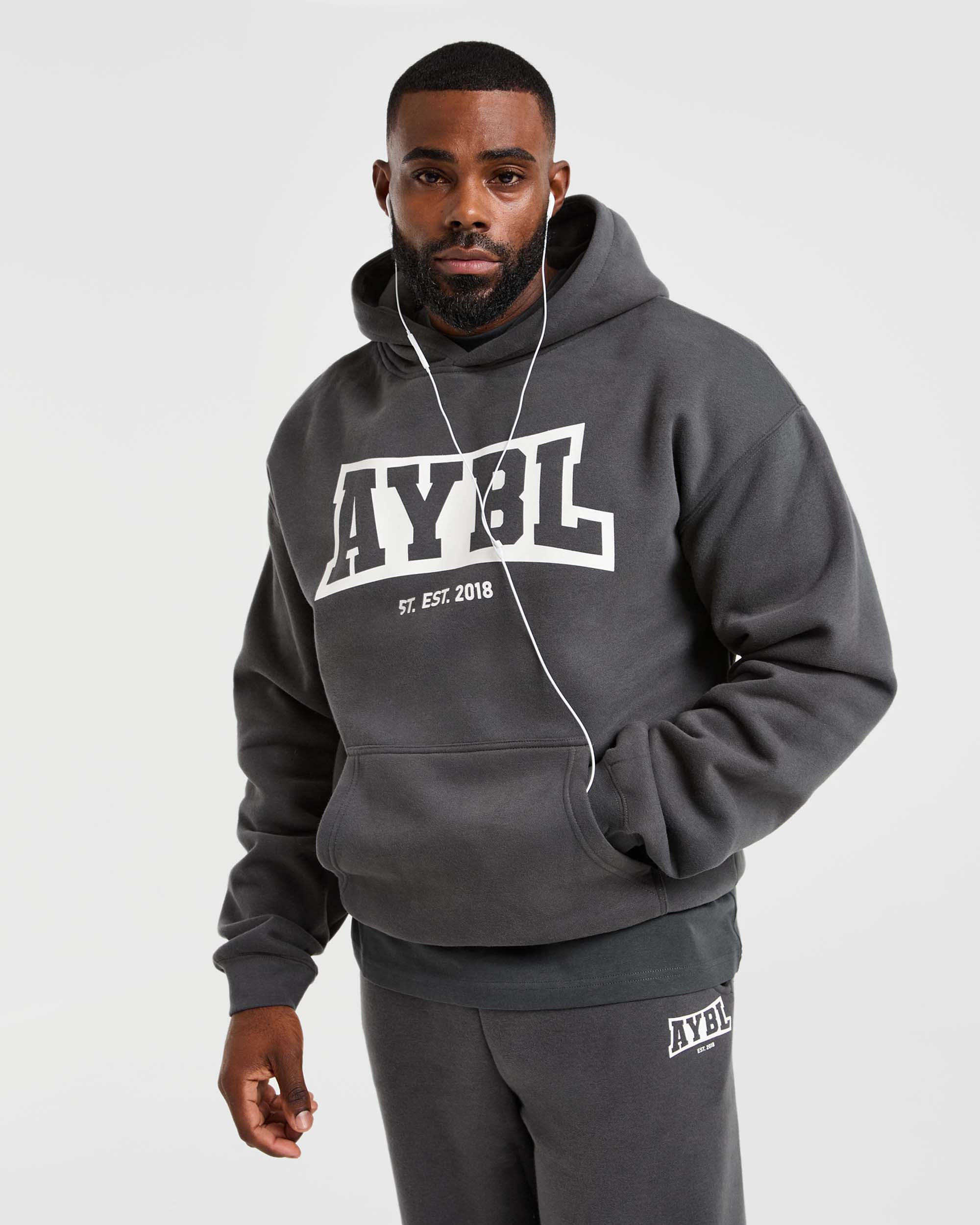 Academy Oversized Hoodie - Charcoal