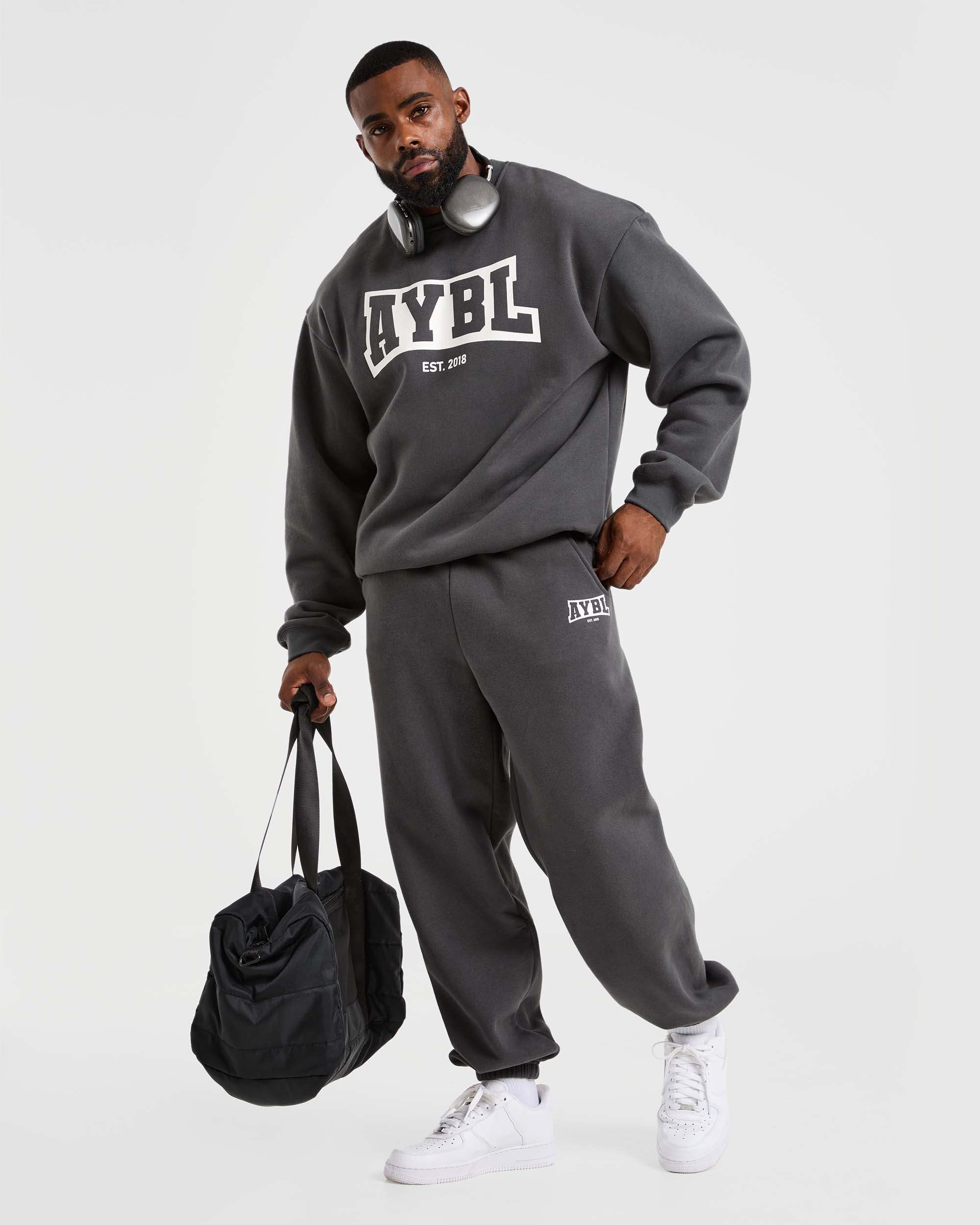 Academy Oversized Sweater - Charcoal