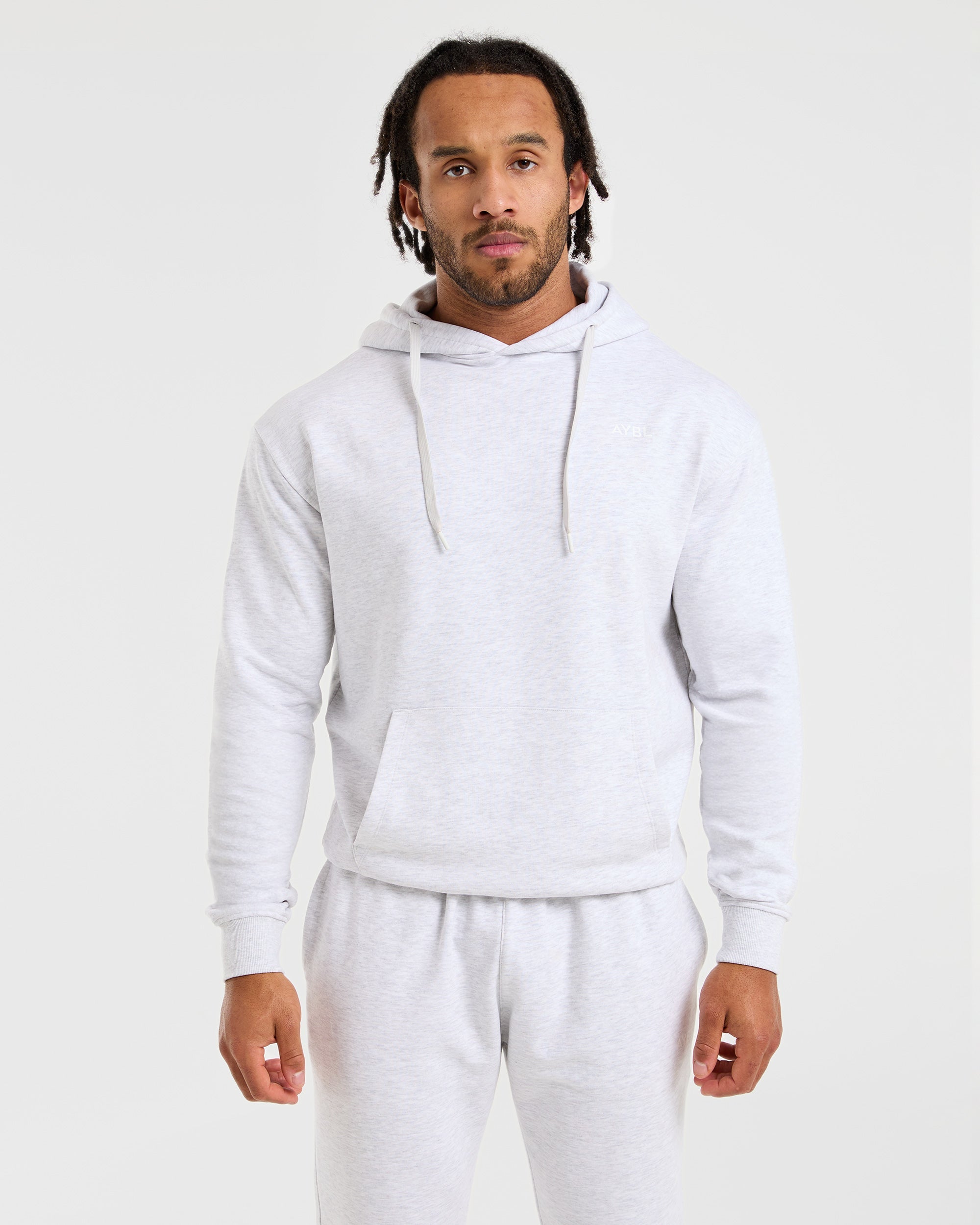 Essential Lightweight Hoodie - Grey Marl