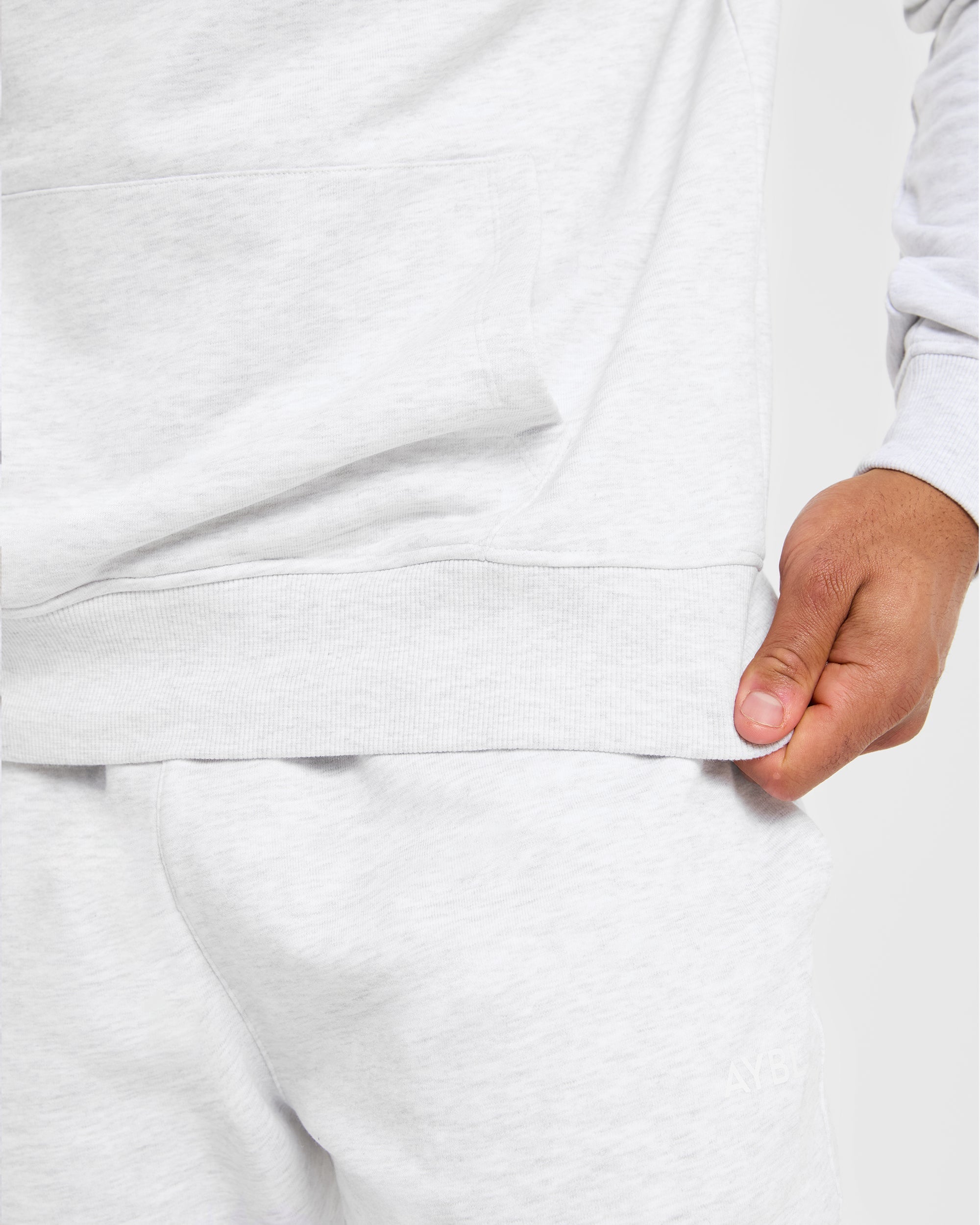 Essential Lightweight Hoodie - Grey Marl