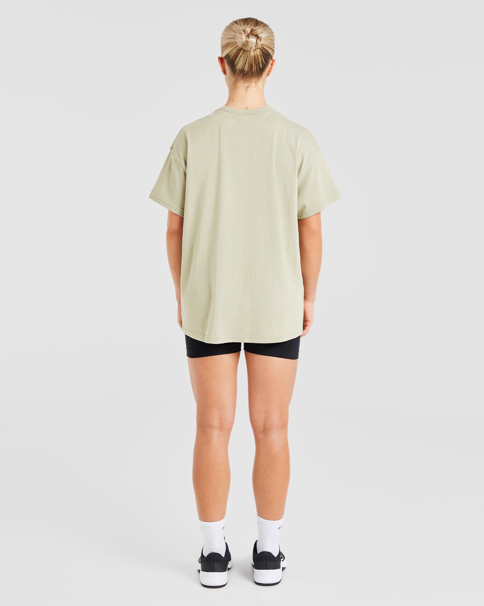 Varsity Oversized T Shirt - Olive Green