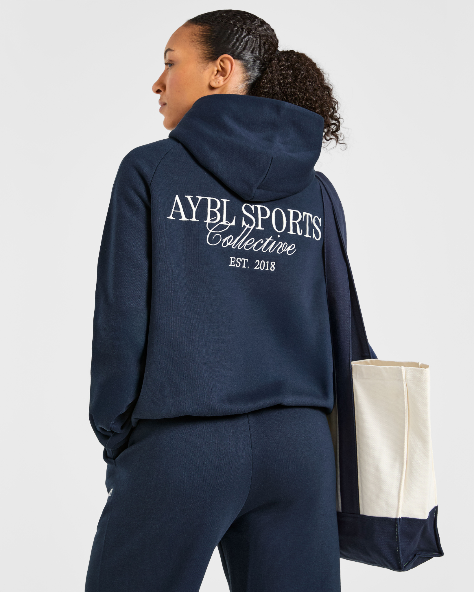Sports Collective Oversized Hoodie - True Navy