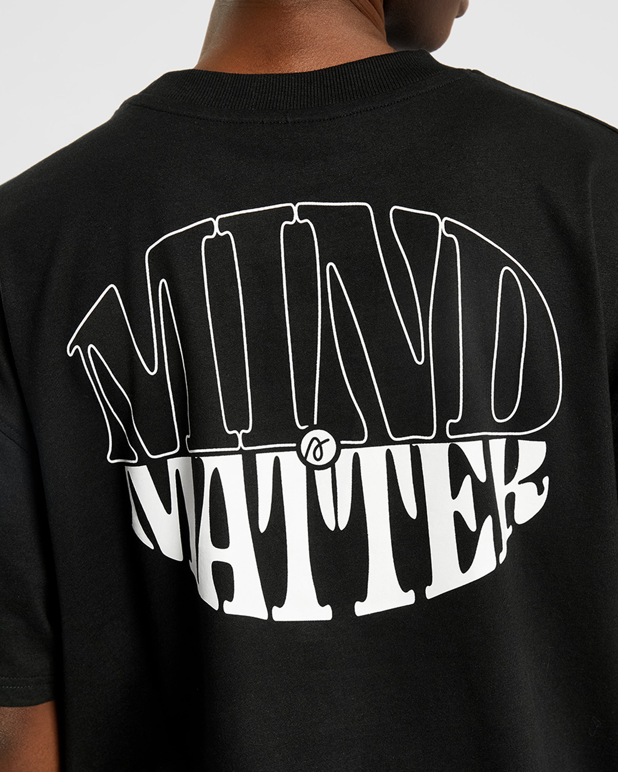 Mind Over Matter Oversized T Shirt - Black