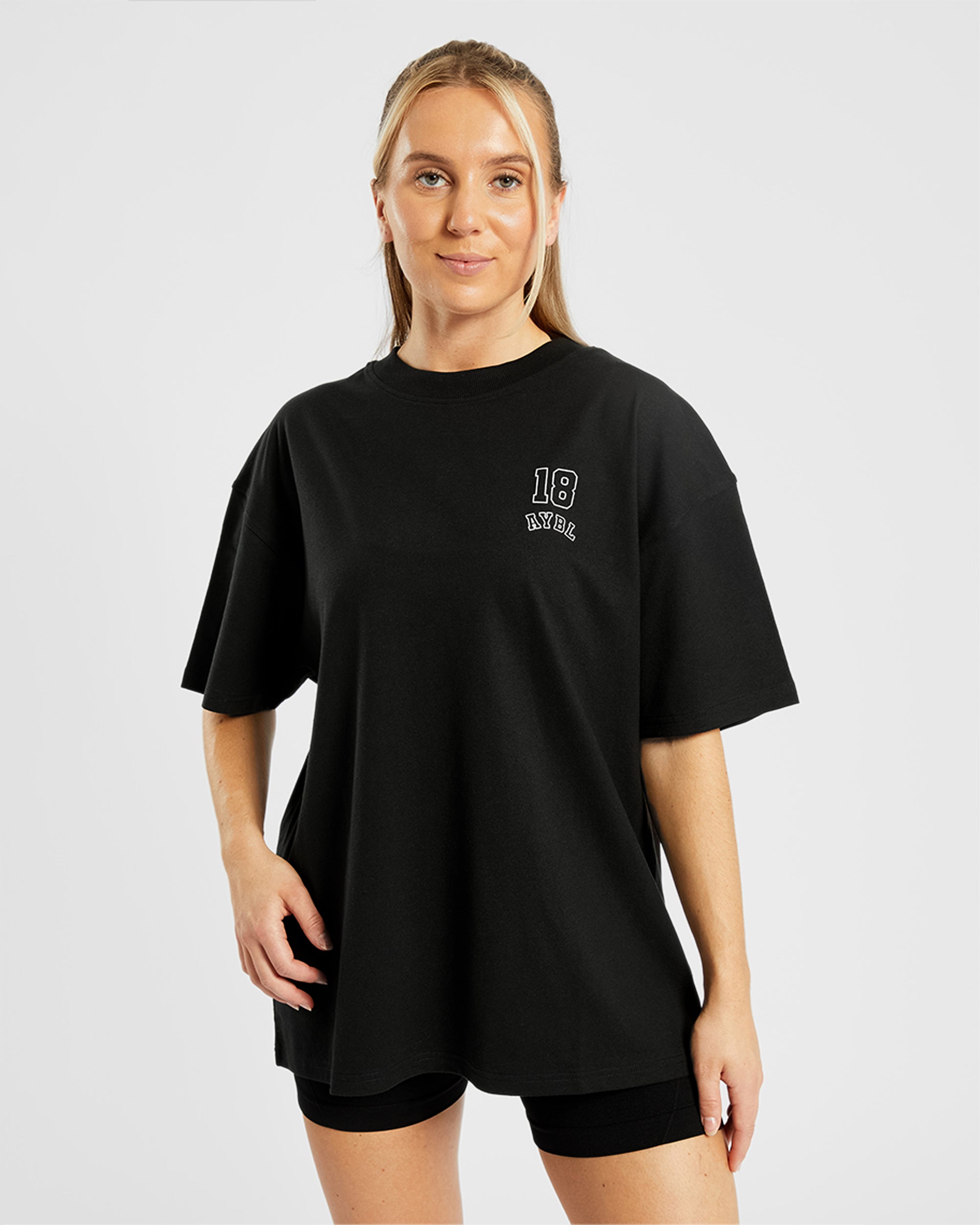 Athletics Kettlebell Oversized T Shirt - Black