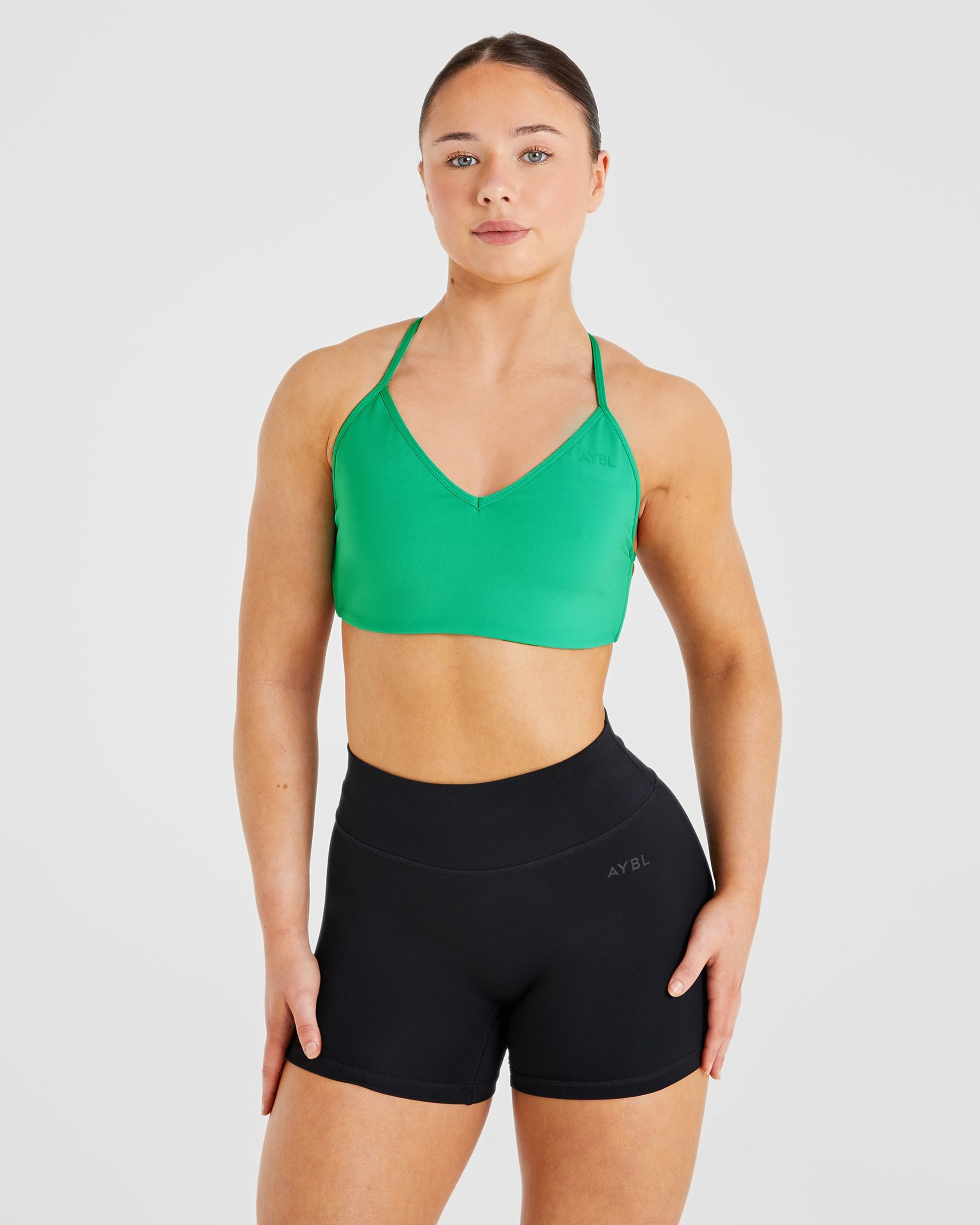 Essential Crossback Sports Bra - Emerald Green