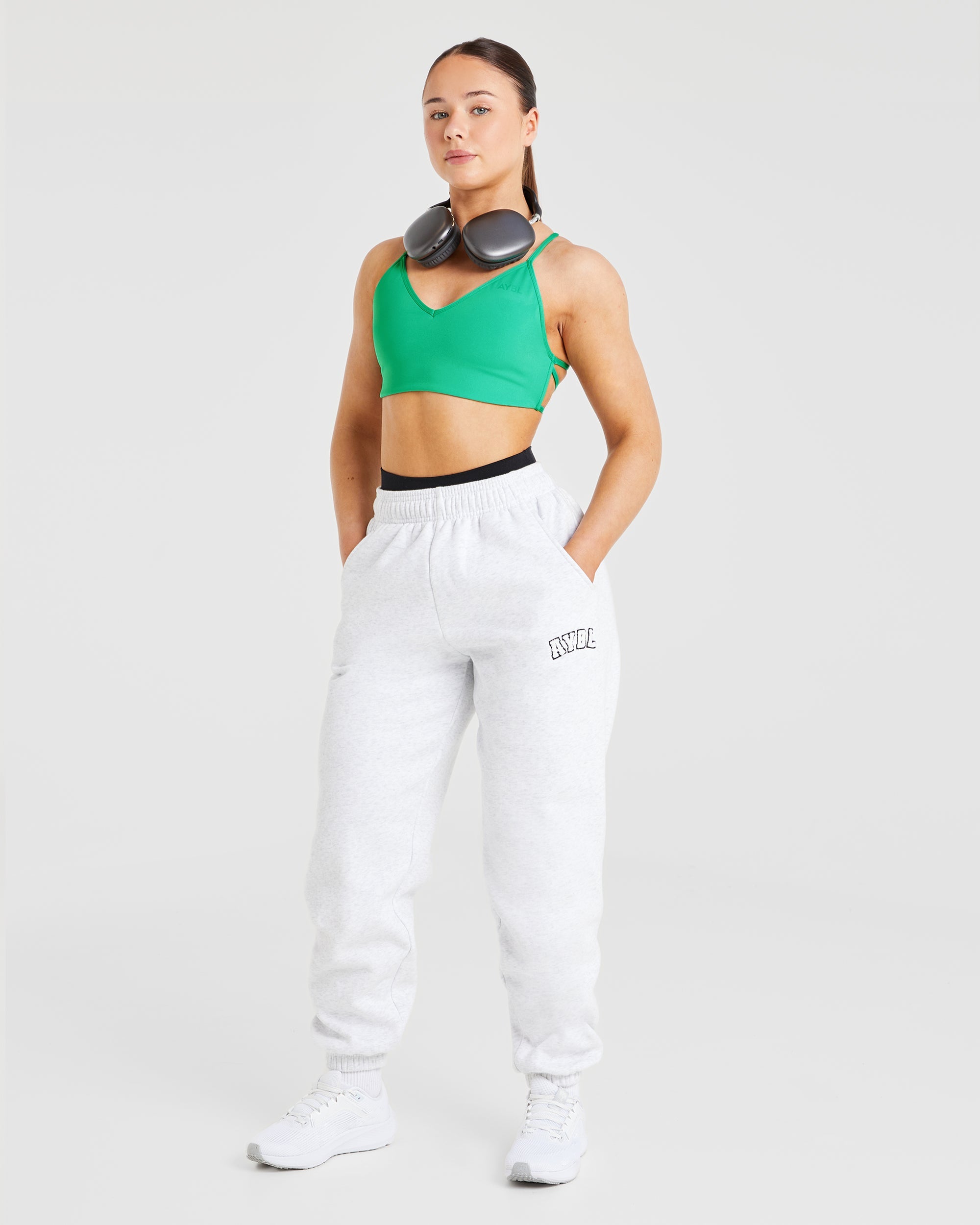 Essential Crossback Sports Bra - Emerald Green