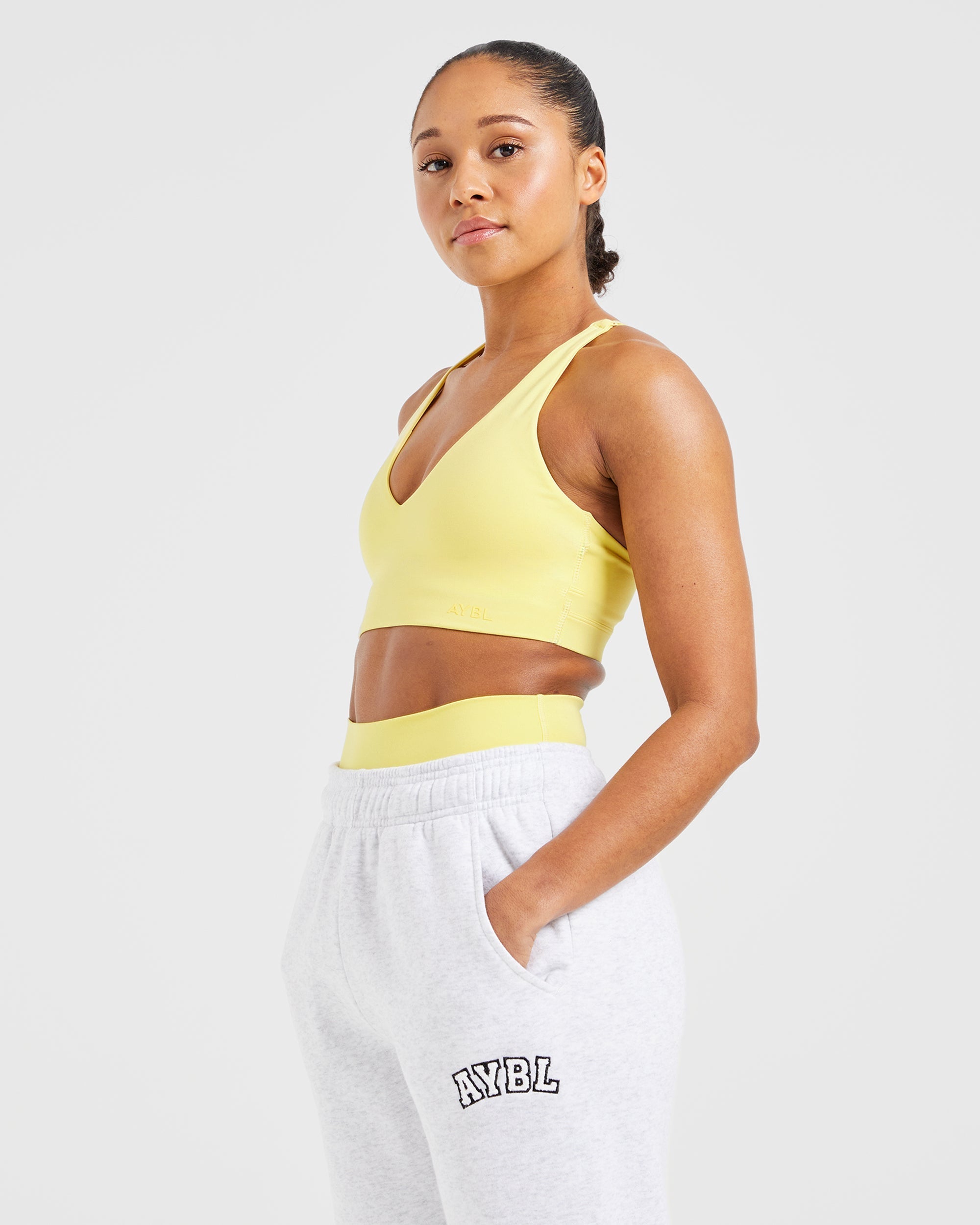 Staple Sports Bra - Pastel Lemon