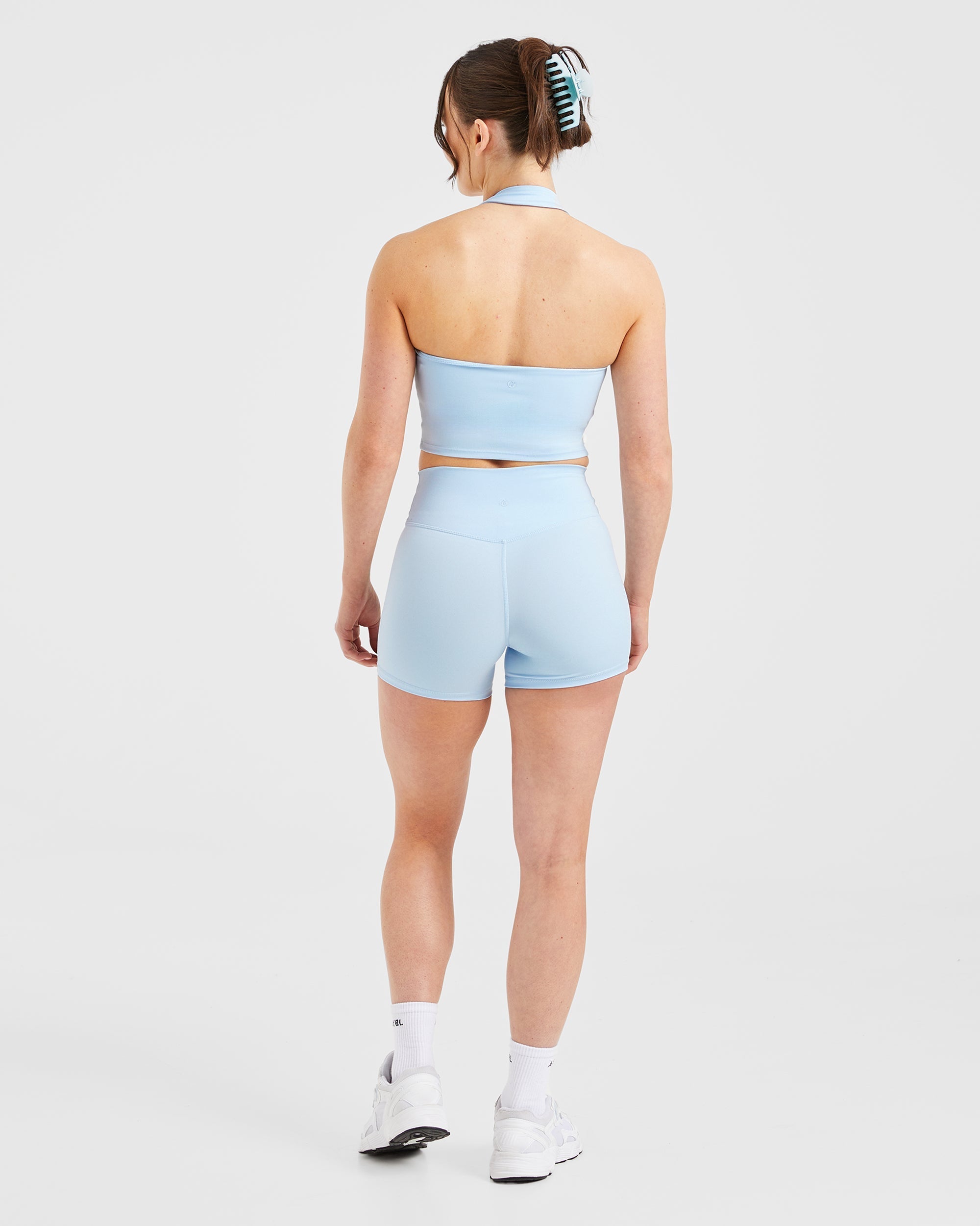 Staple Halterneck Crop Top - Pastel Blue