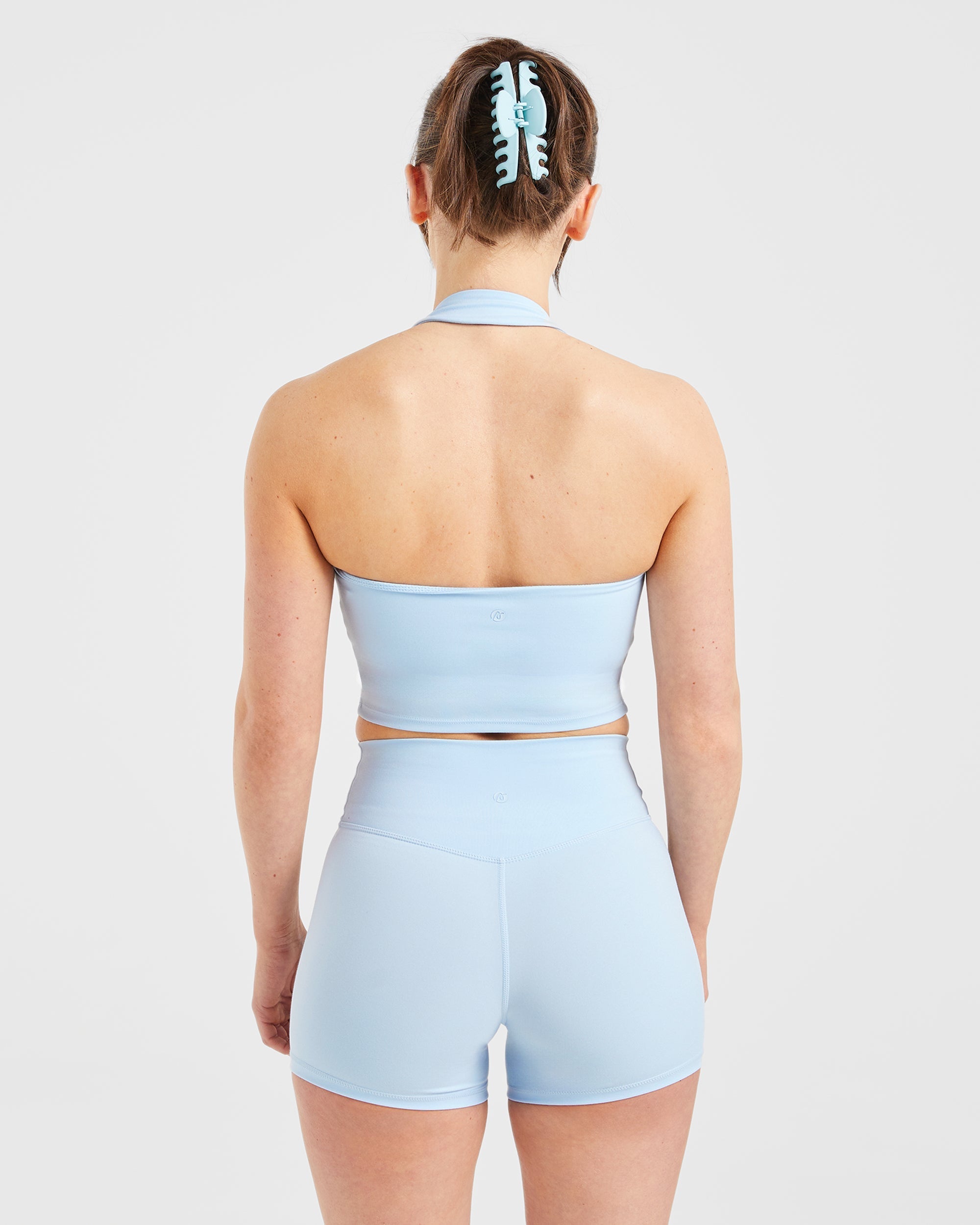 Staple Halterneck Crop Top - Pastel Blue