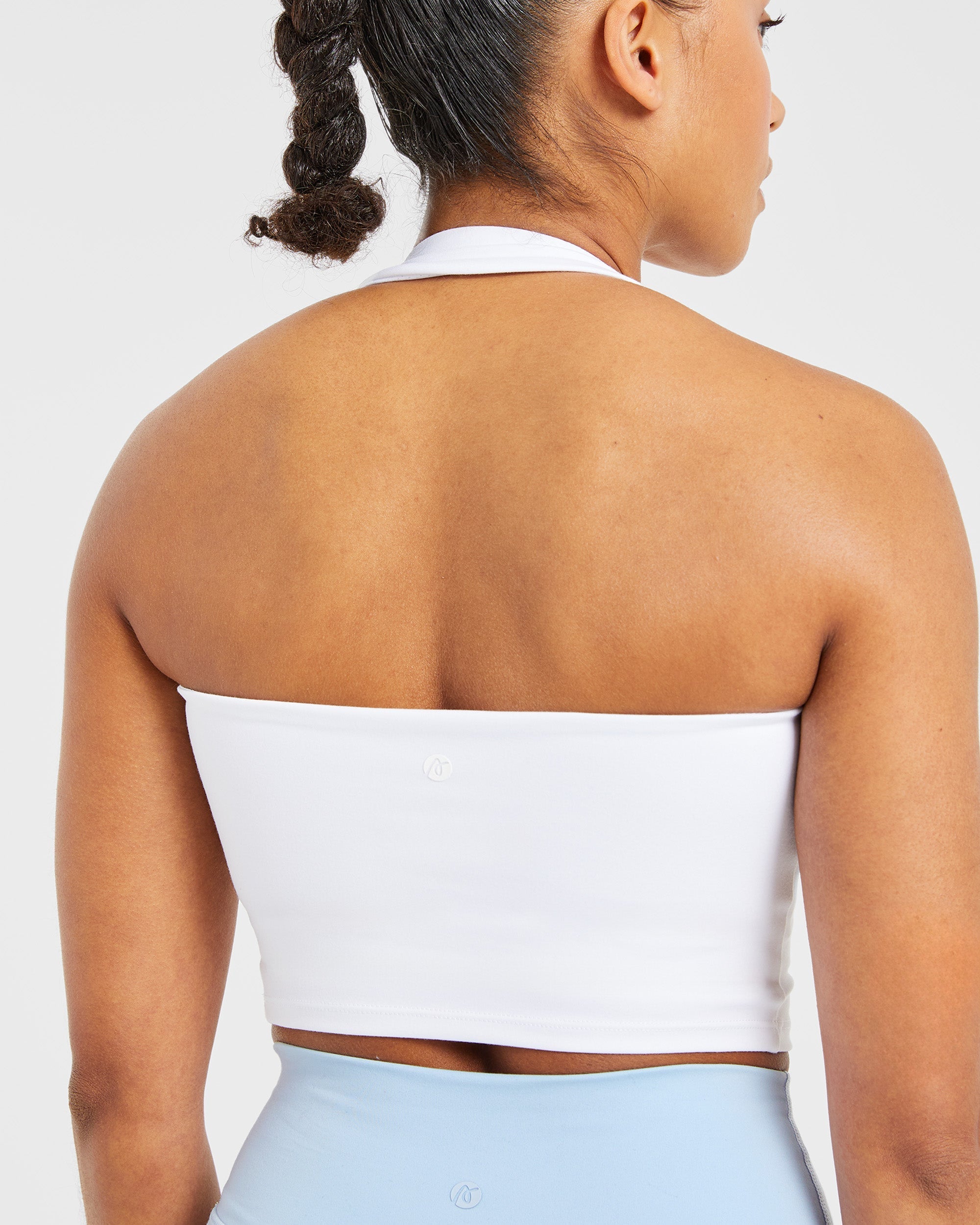 Staple Halterneck Crop Top - White