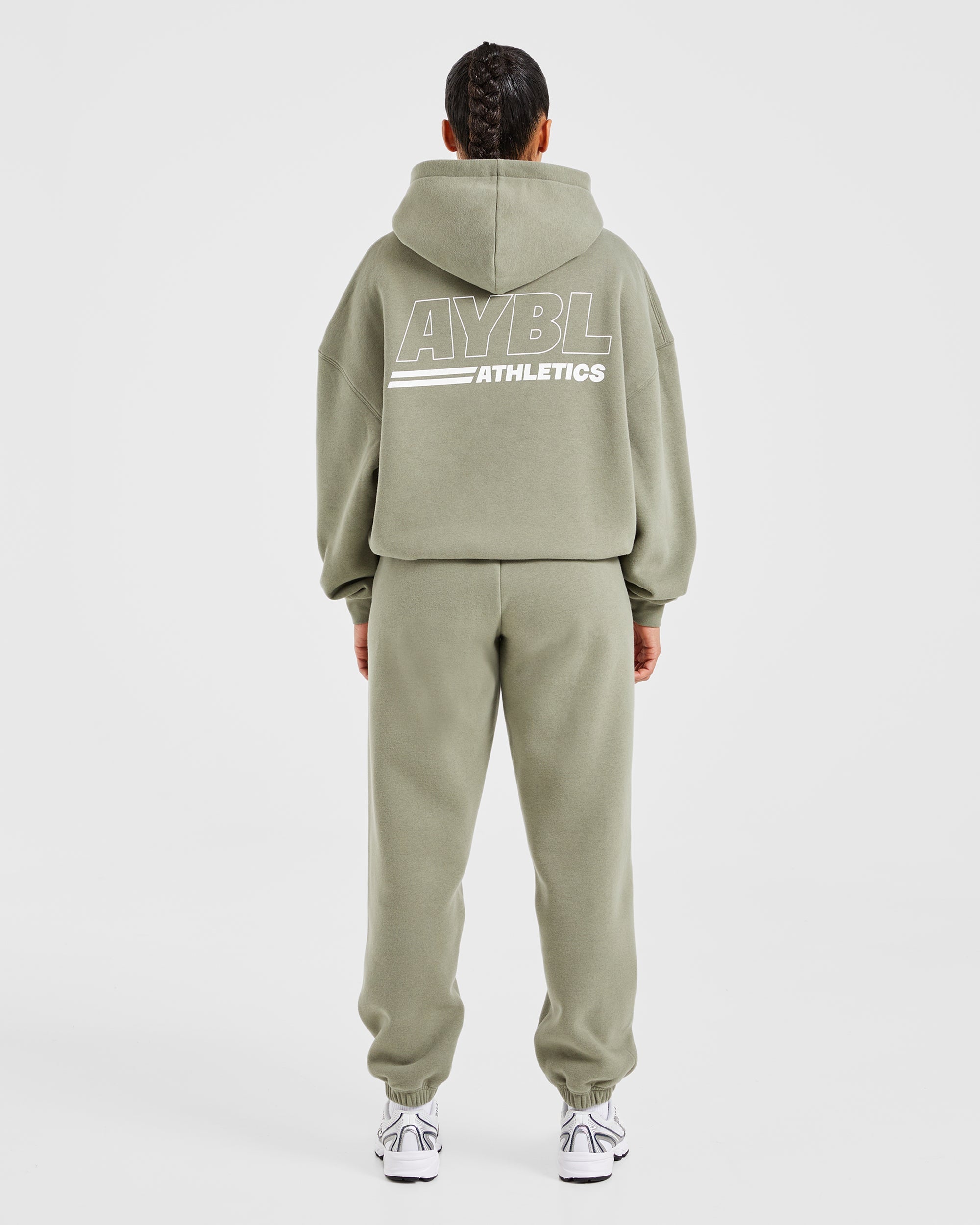 Athletics Track Oversized Joggers - Muted Olive