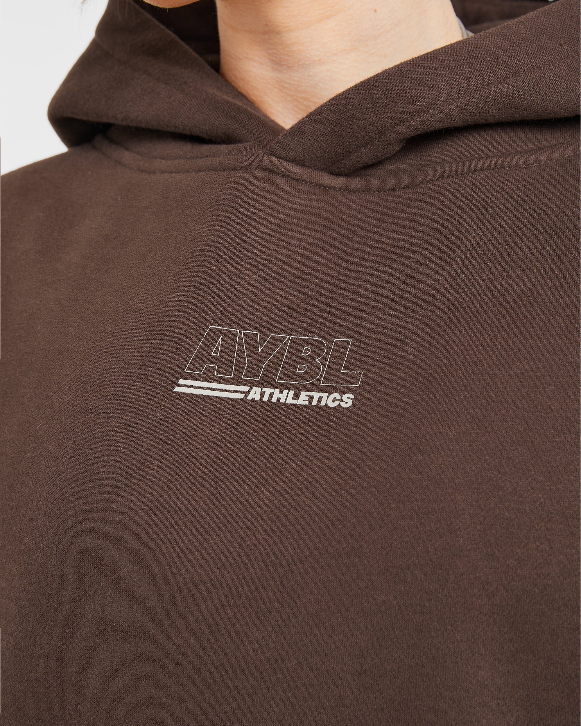 Athletics Track Oversized Hoodie - Brown/Sand