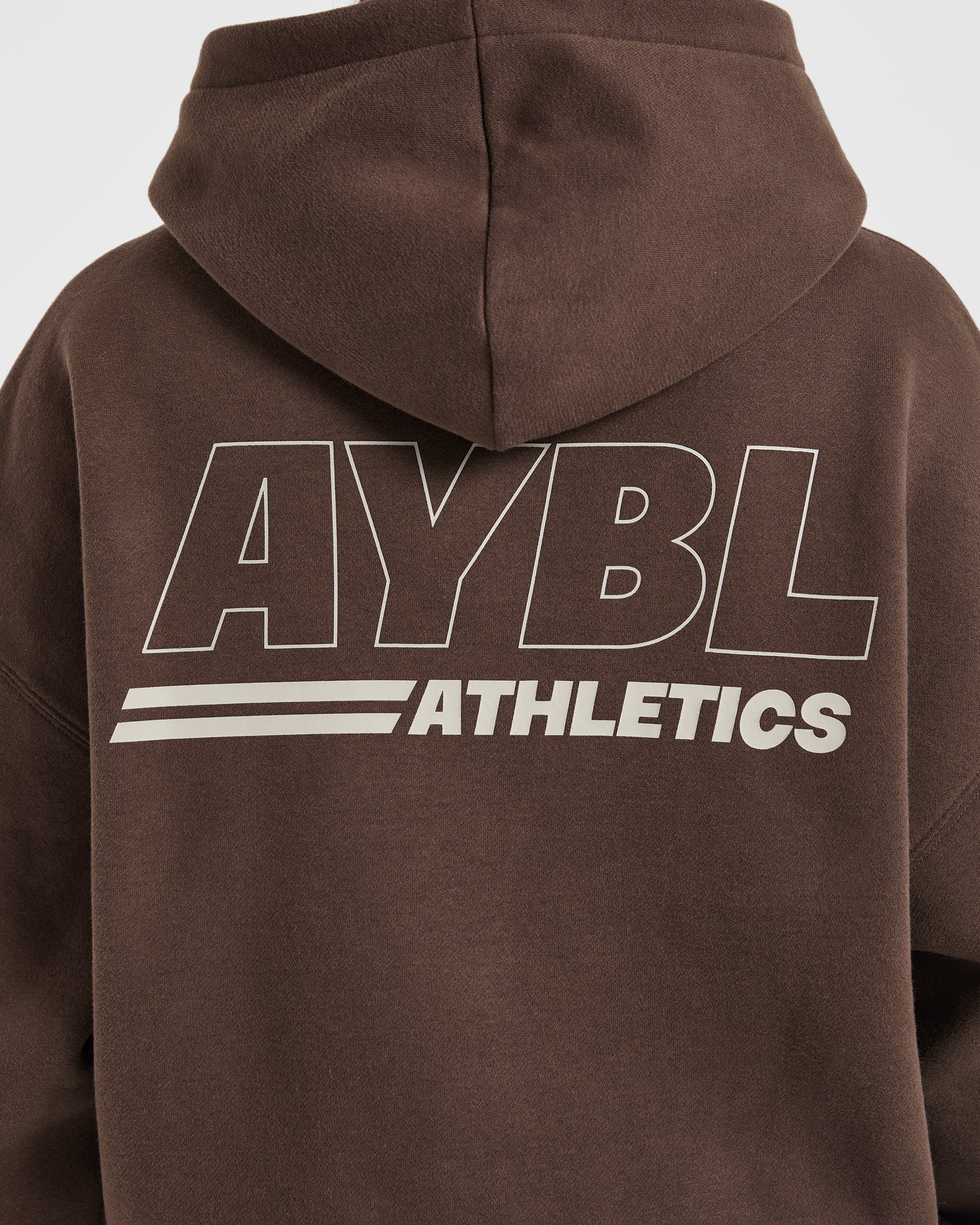 Athletics Track Oversized Hoodie - Brown/Sand