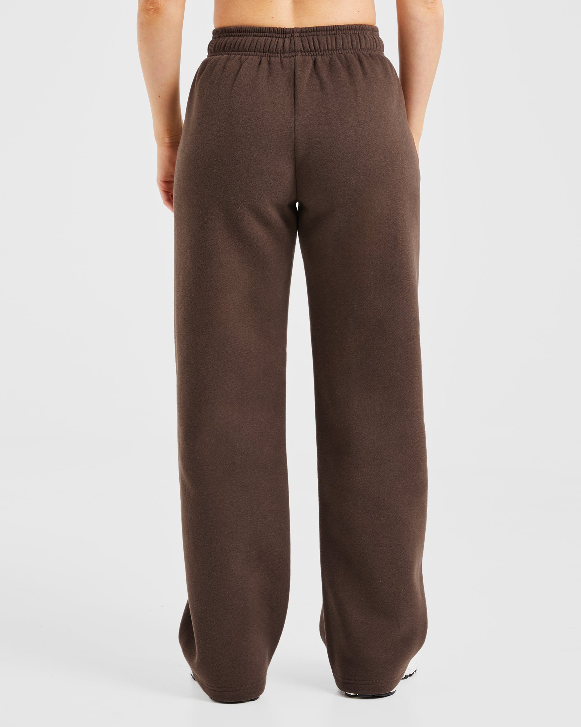 Athletics Track Oversized Straight Leg Joggers - Brown/Sand