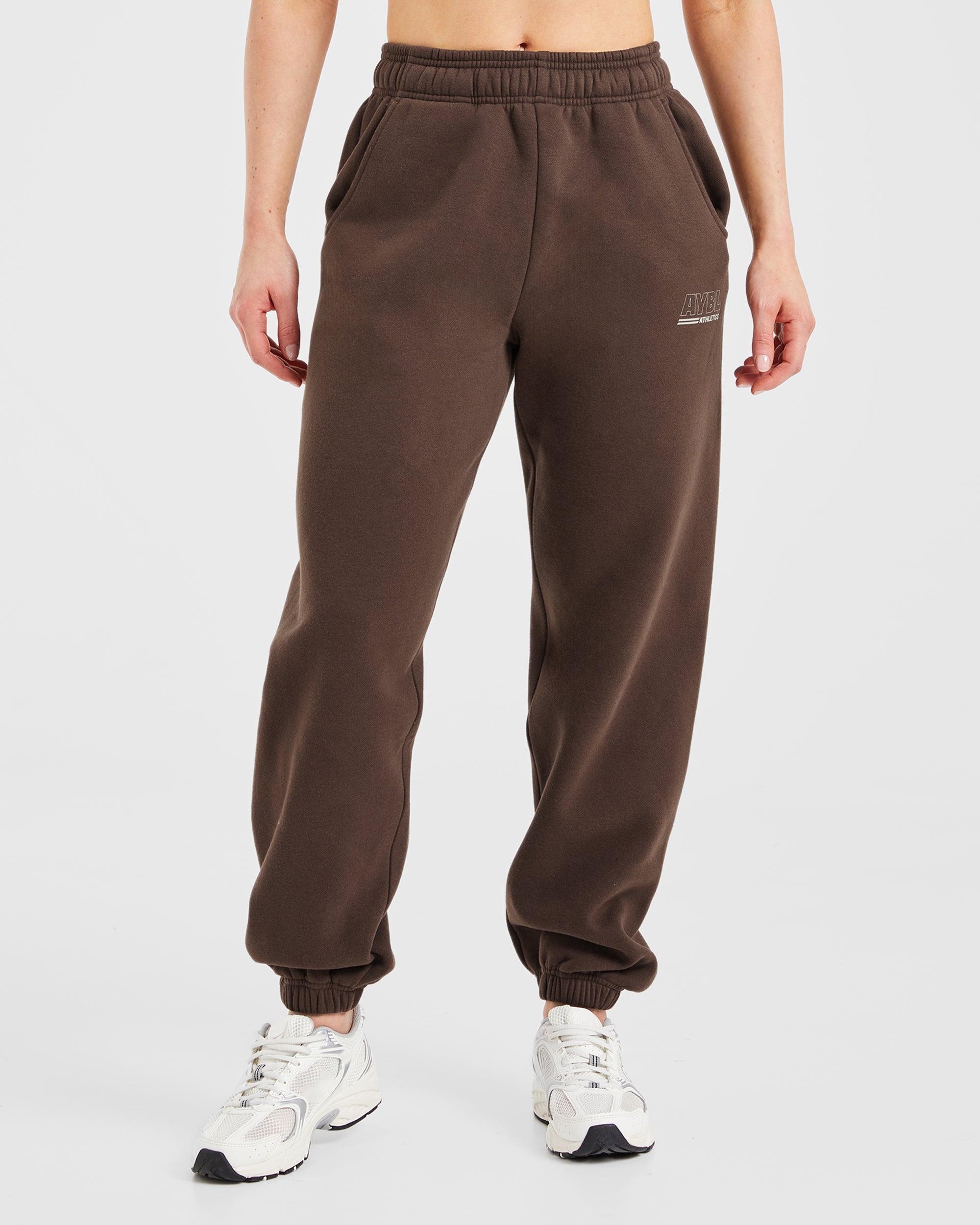 Athletics Track Oversized Joggers - Brown/Sand