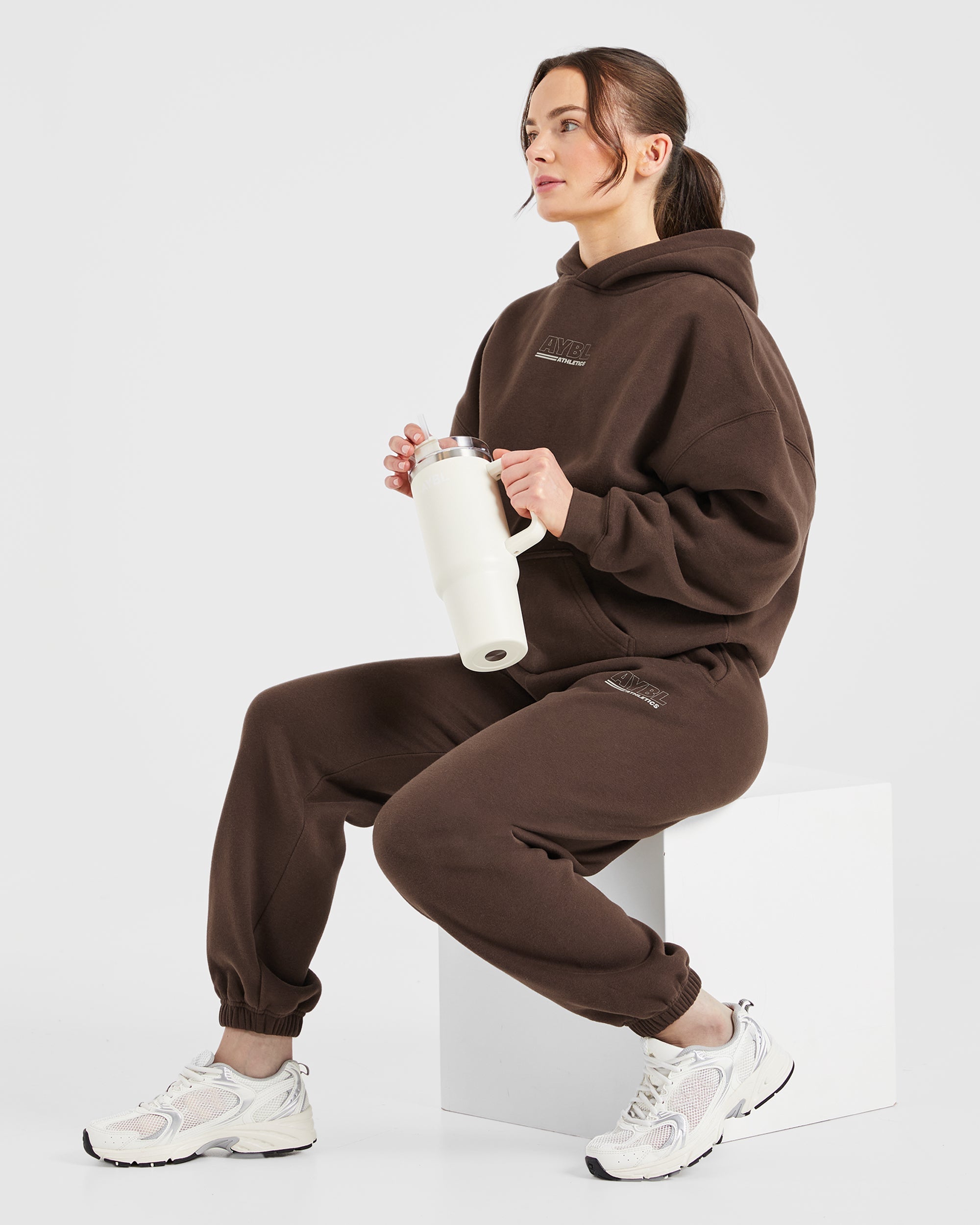 Athletics Track Oversized Joggers - Brown/Sand