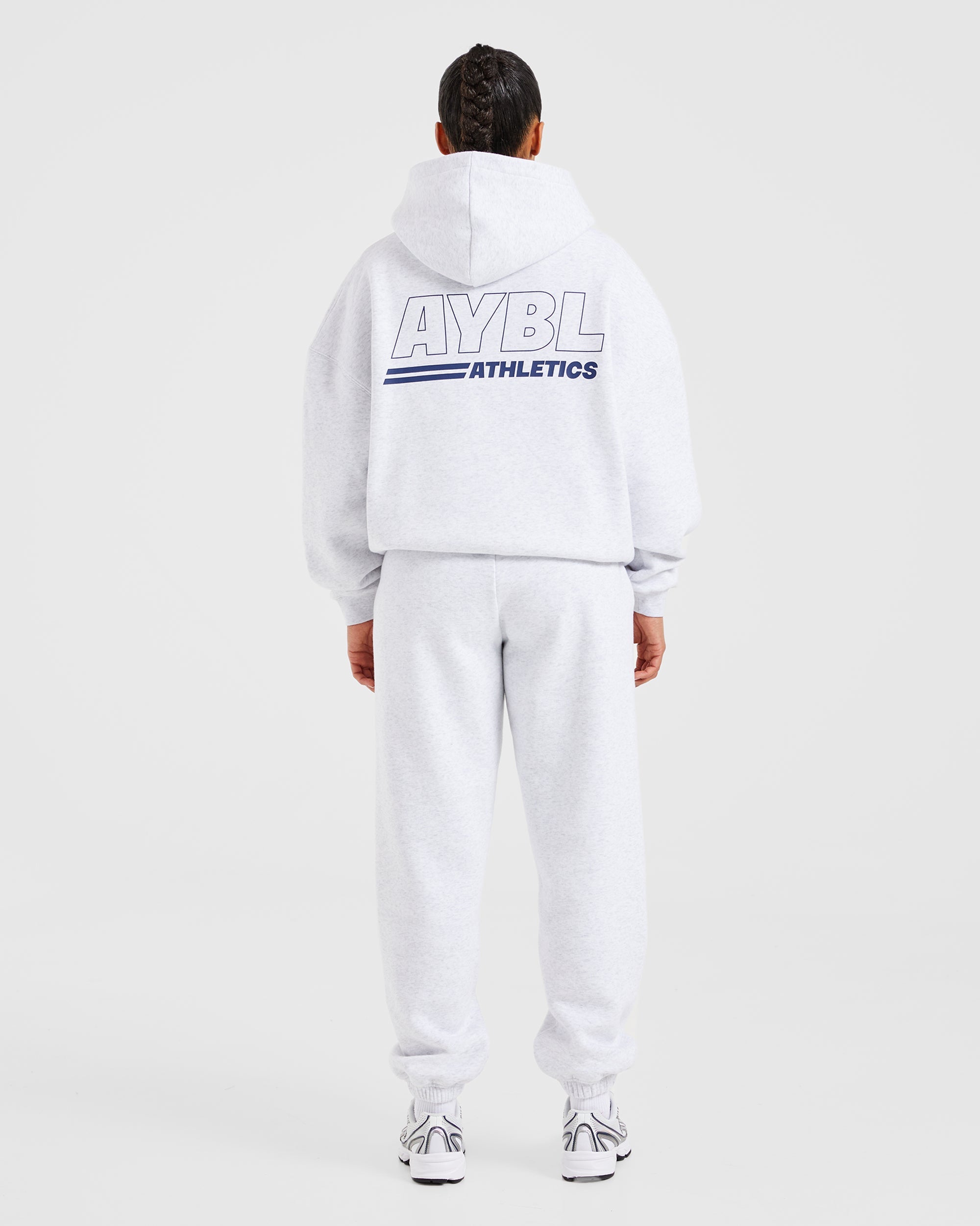 Athletics Track Oversized Joggers - Heather Grey/Navy