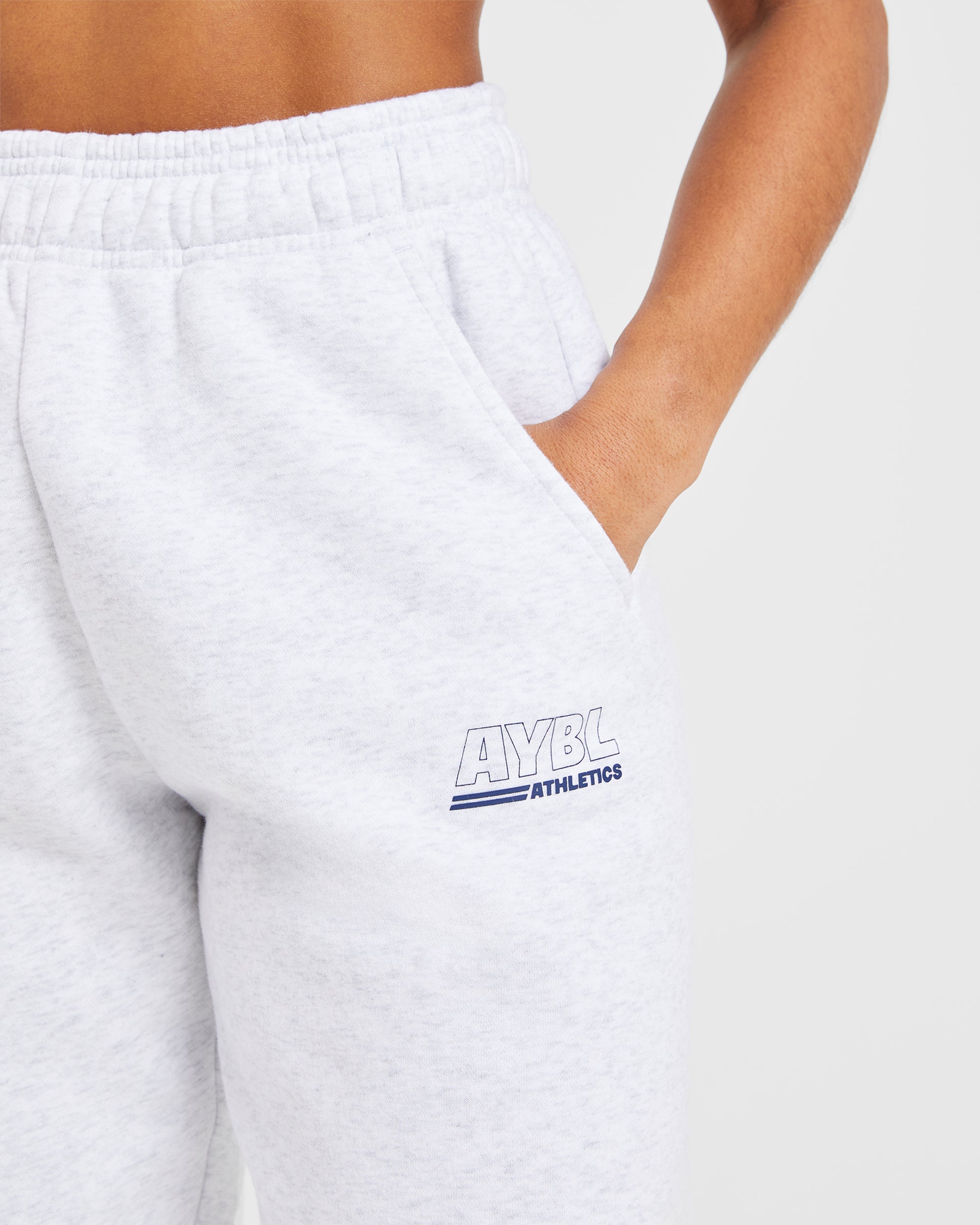 Athletics Track Oversized Joggers - Heather Grey/Navy