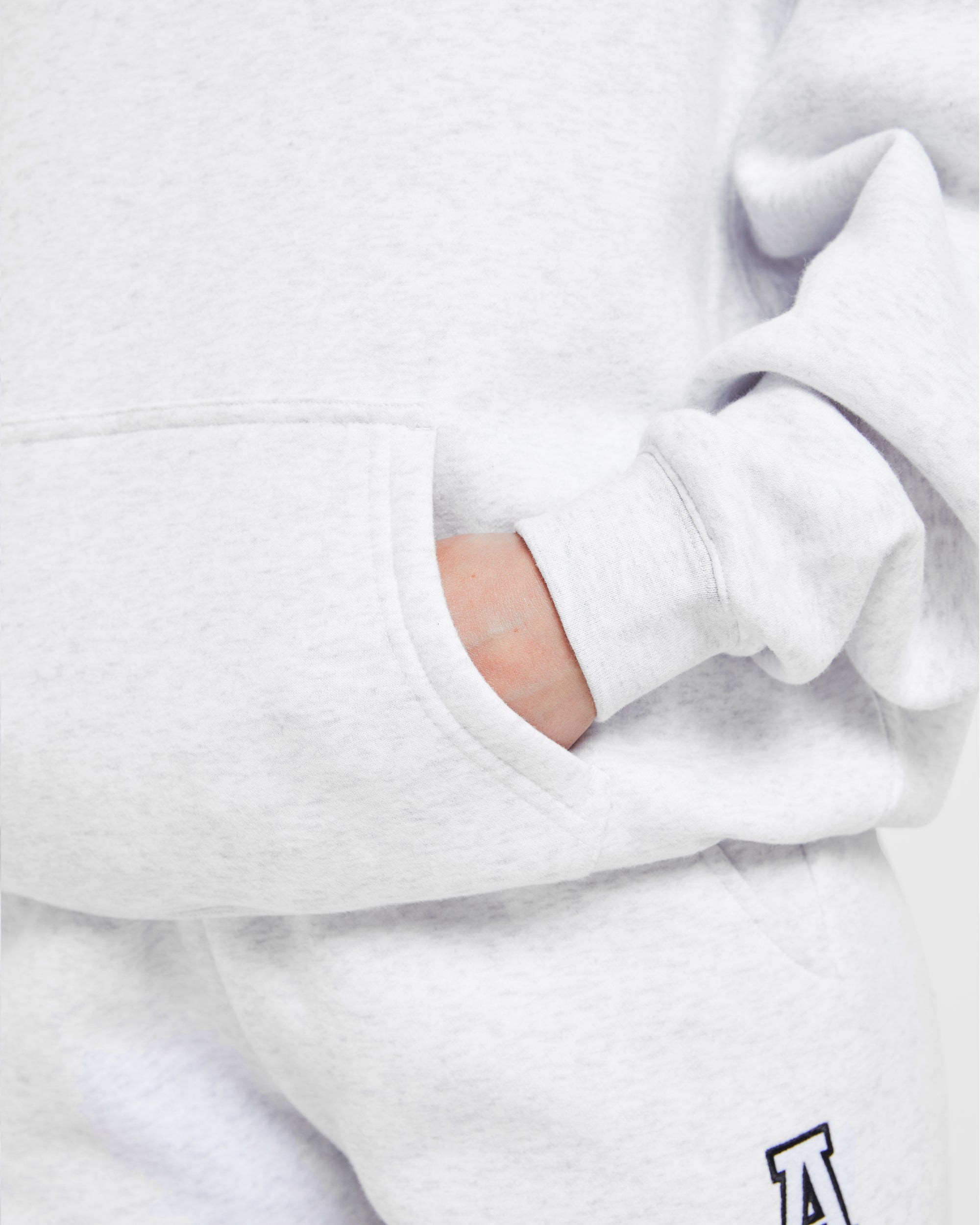 Image 6 from Varsity Embroidered Oversized Hoodie - Heather Grey