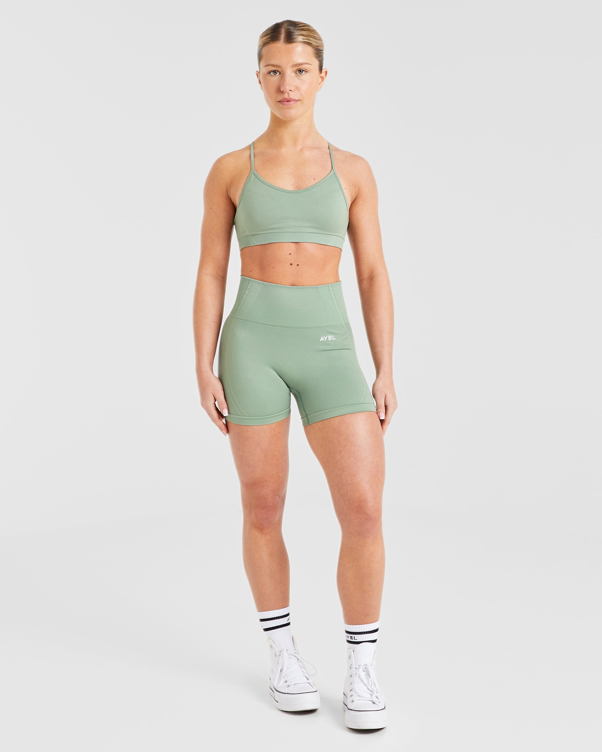 Balance V3 Seamless Strappy Sports Bra - Grove Green