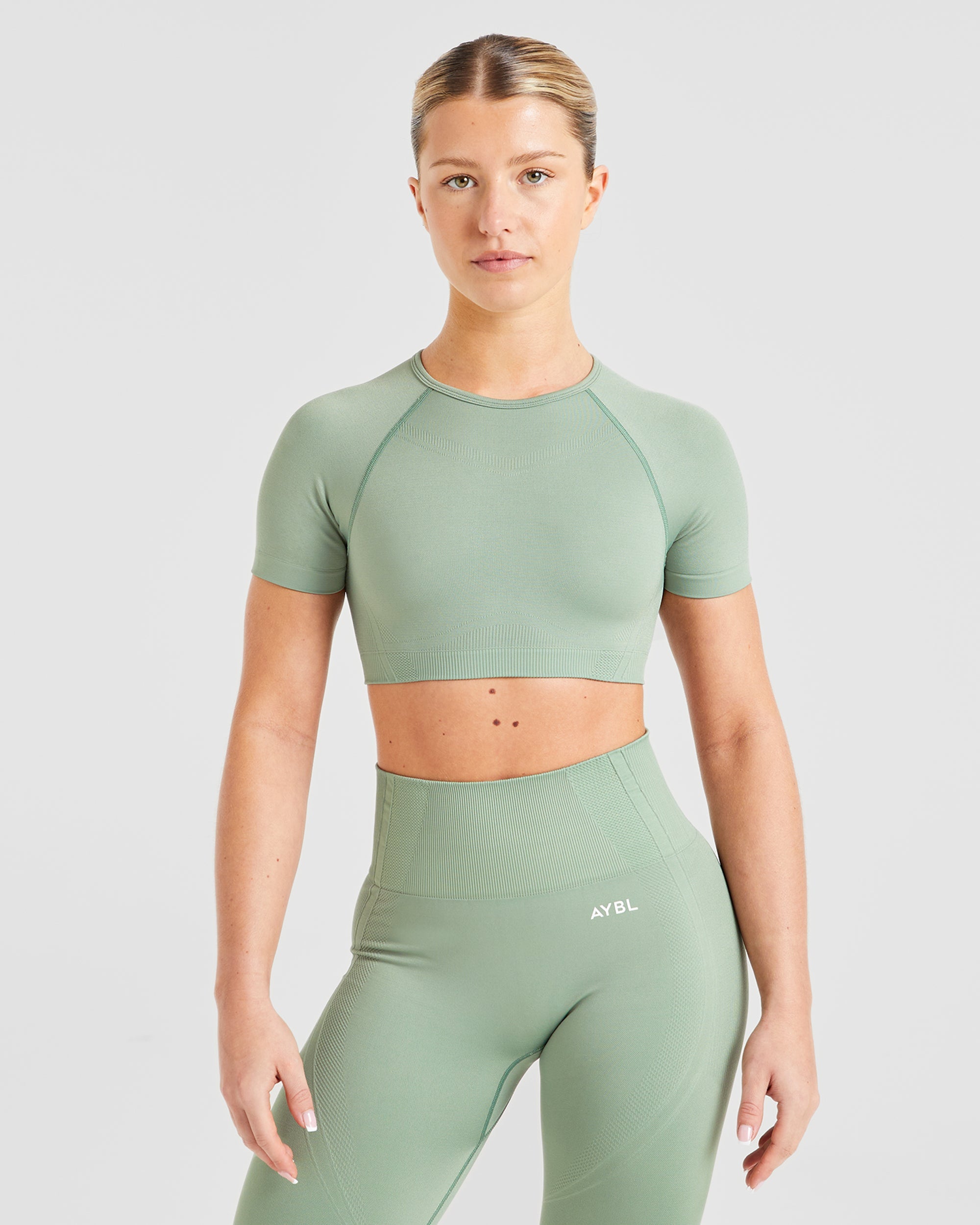 Balance V3 Seamless Crop Top - Grove Green