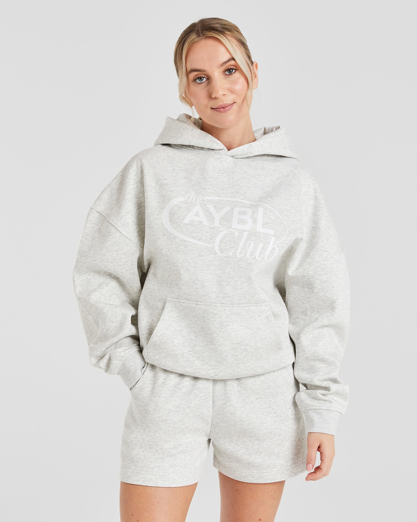 AYBL Club Oversized Hoodie - Grey Marl