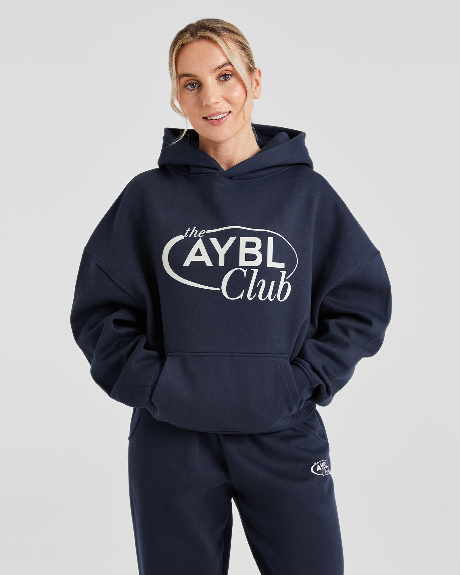 AYBL Club Oversized Hoodie - Navy/Sand