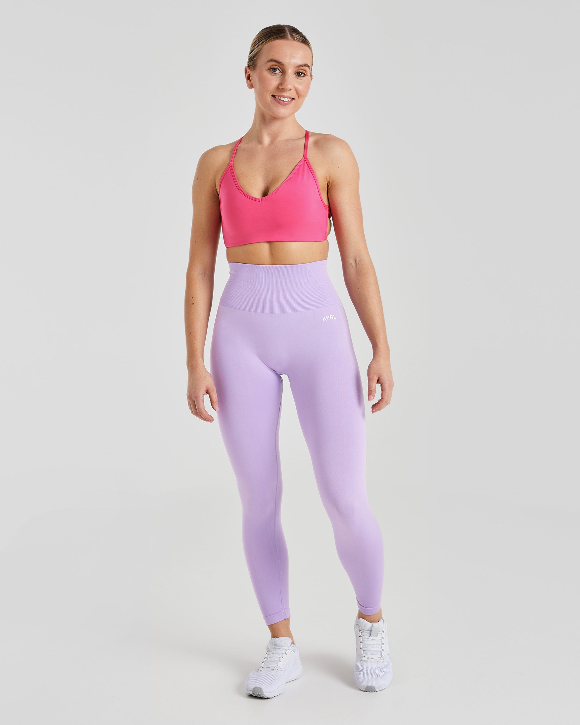 Essential Crossback Sports Bra - Hot Pink