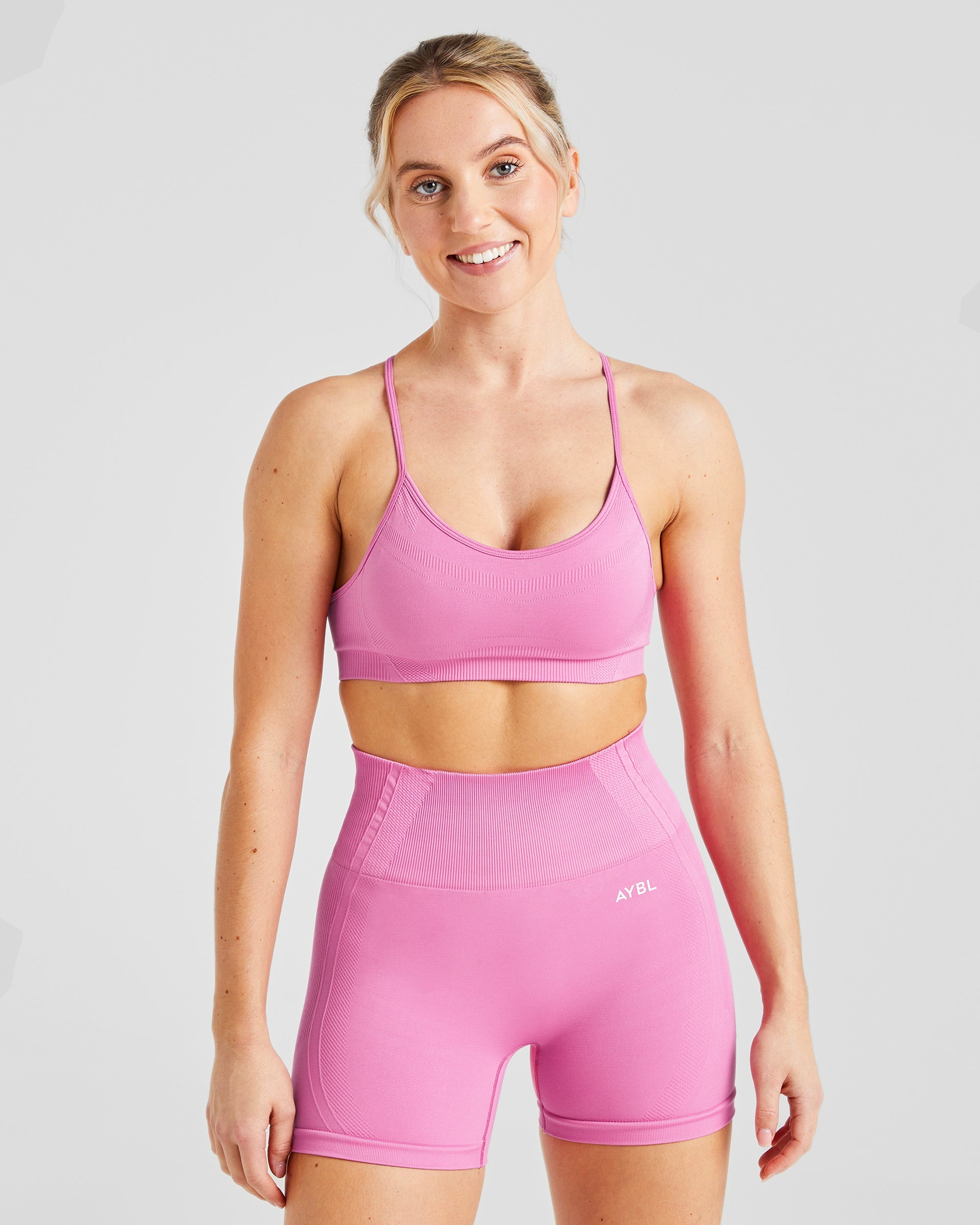 Balance V3 Seamless Strappy Sports Bra - Bubblegum Pink