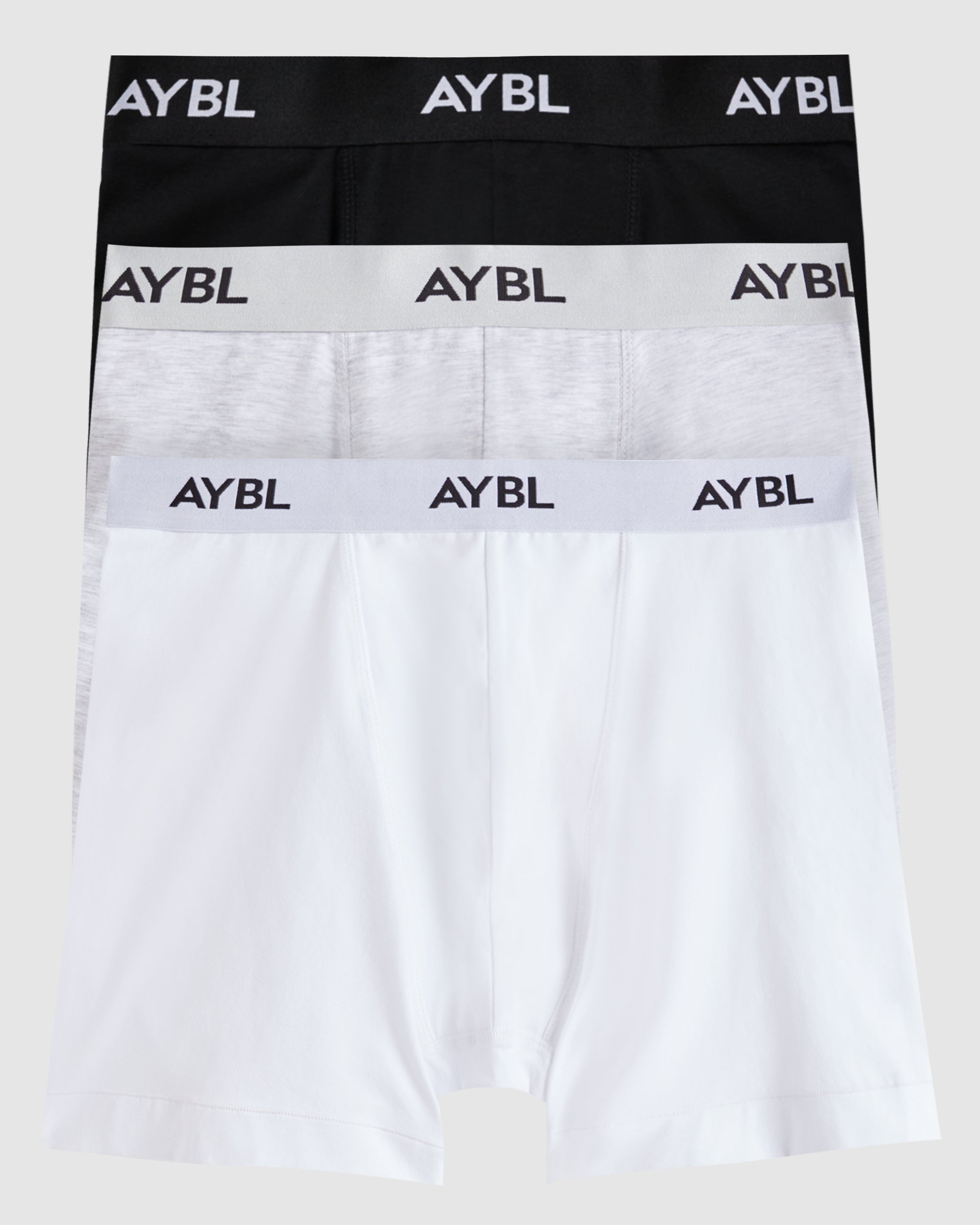 Essential Boxer Brief (3 pack) - Black/White/Grey