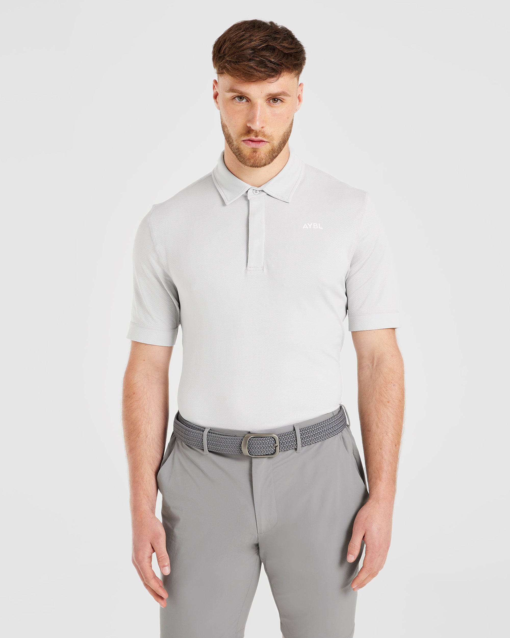 Performance Seamless Polo Shirt - Grey