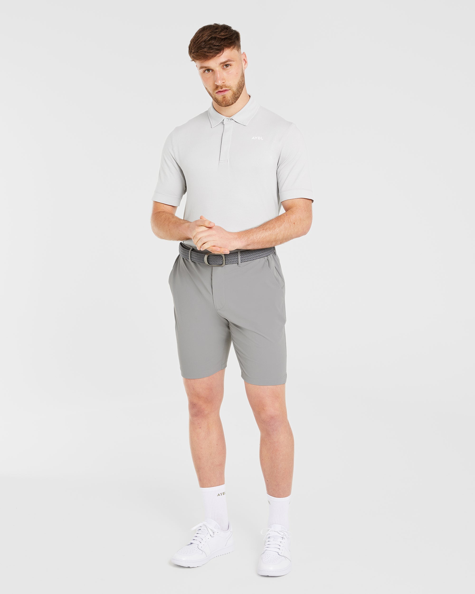 Performance Seamless Polo Shirt - Grey