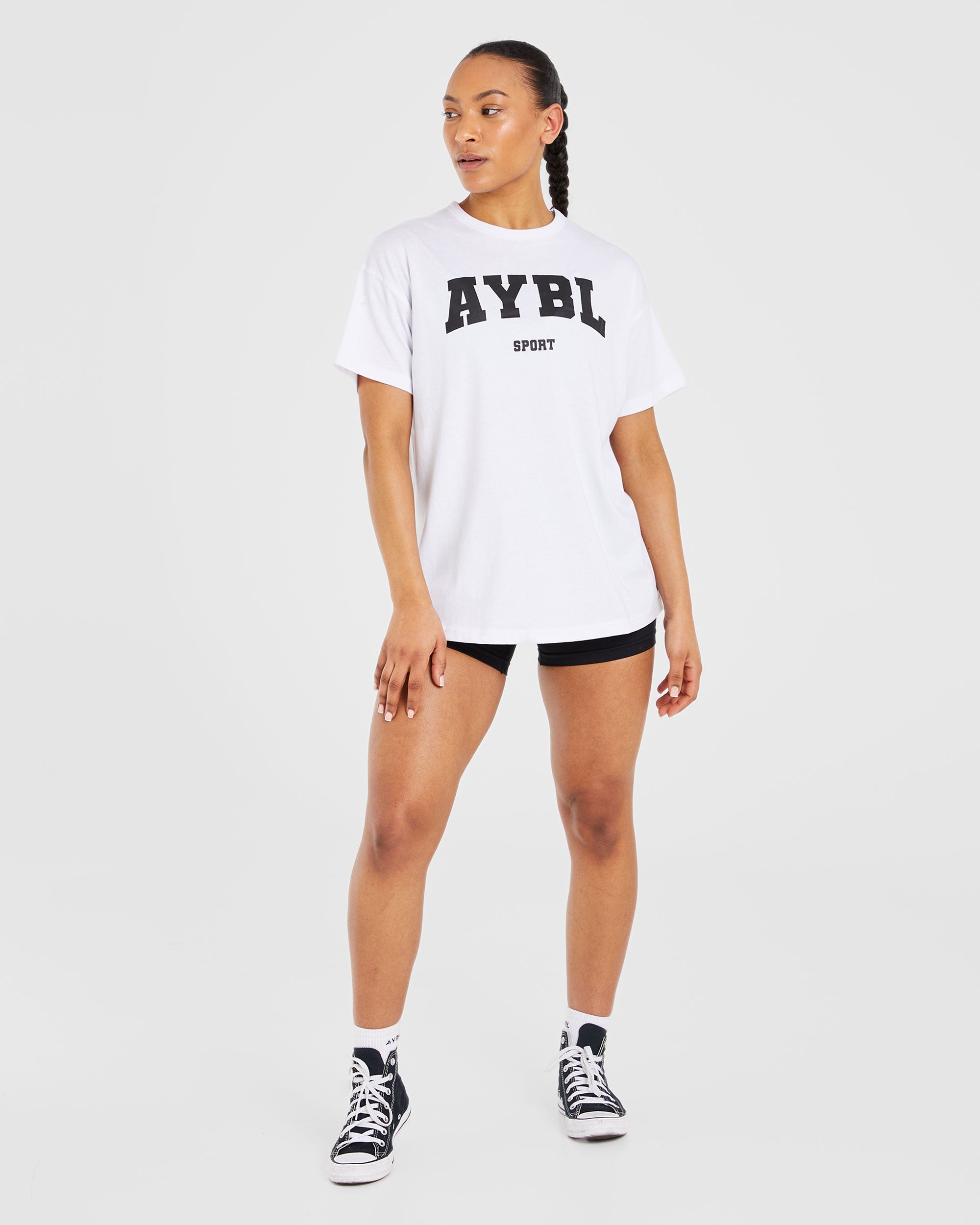 Classic Varsity Oversized T Shirt - White