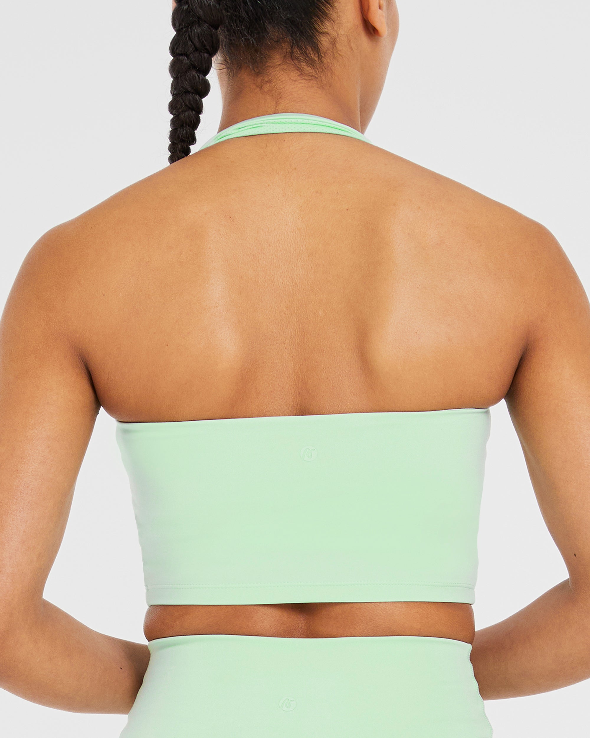 Staple Halterneck Crop Top - Mint Green