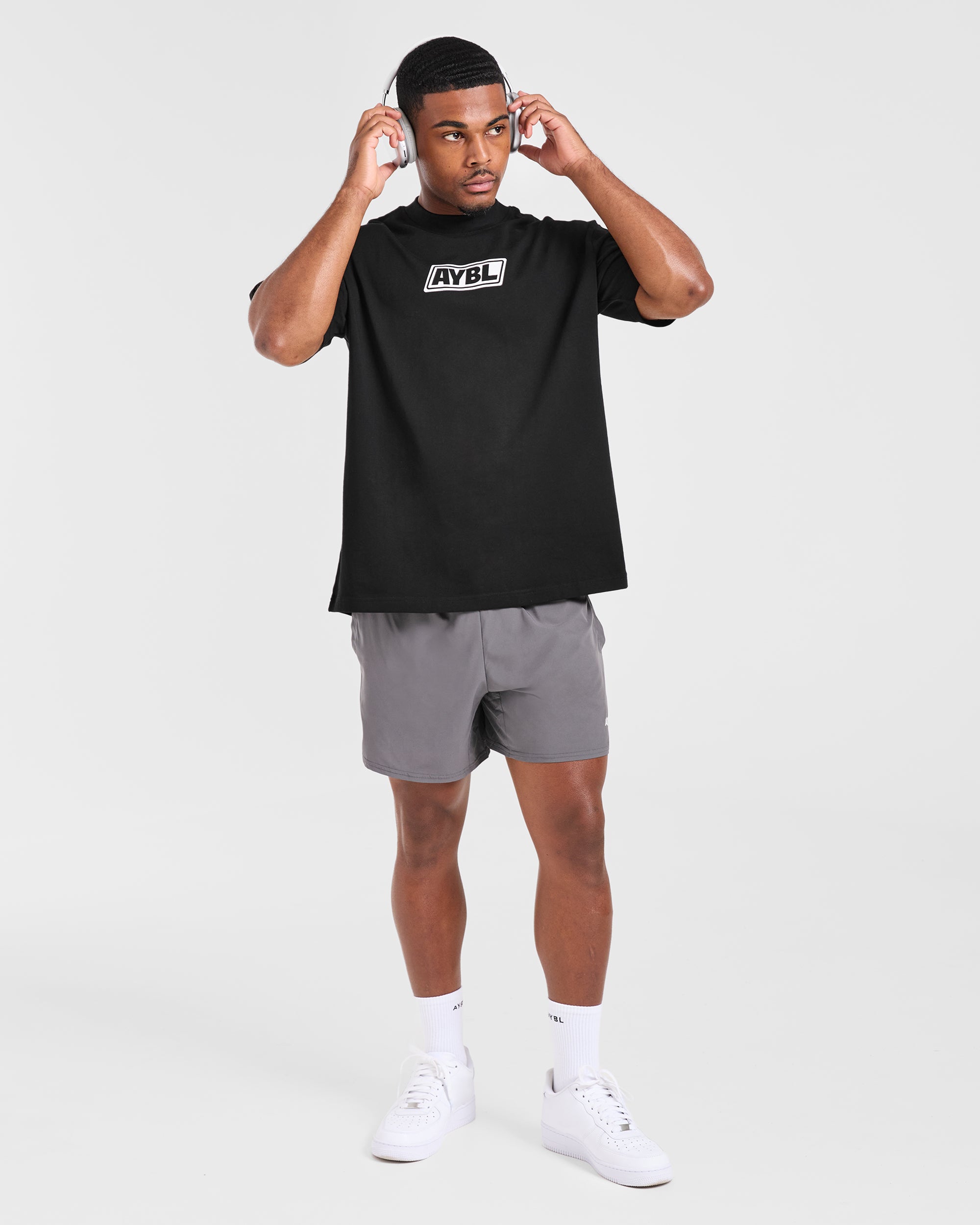 Retro Oversized T Shirt - Black