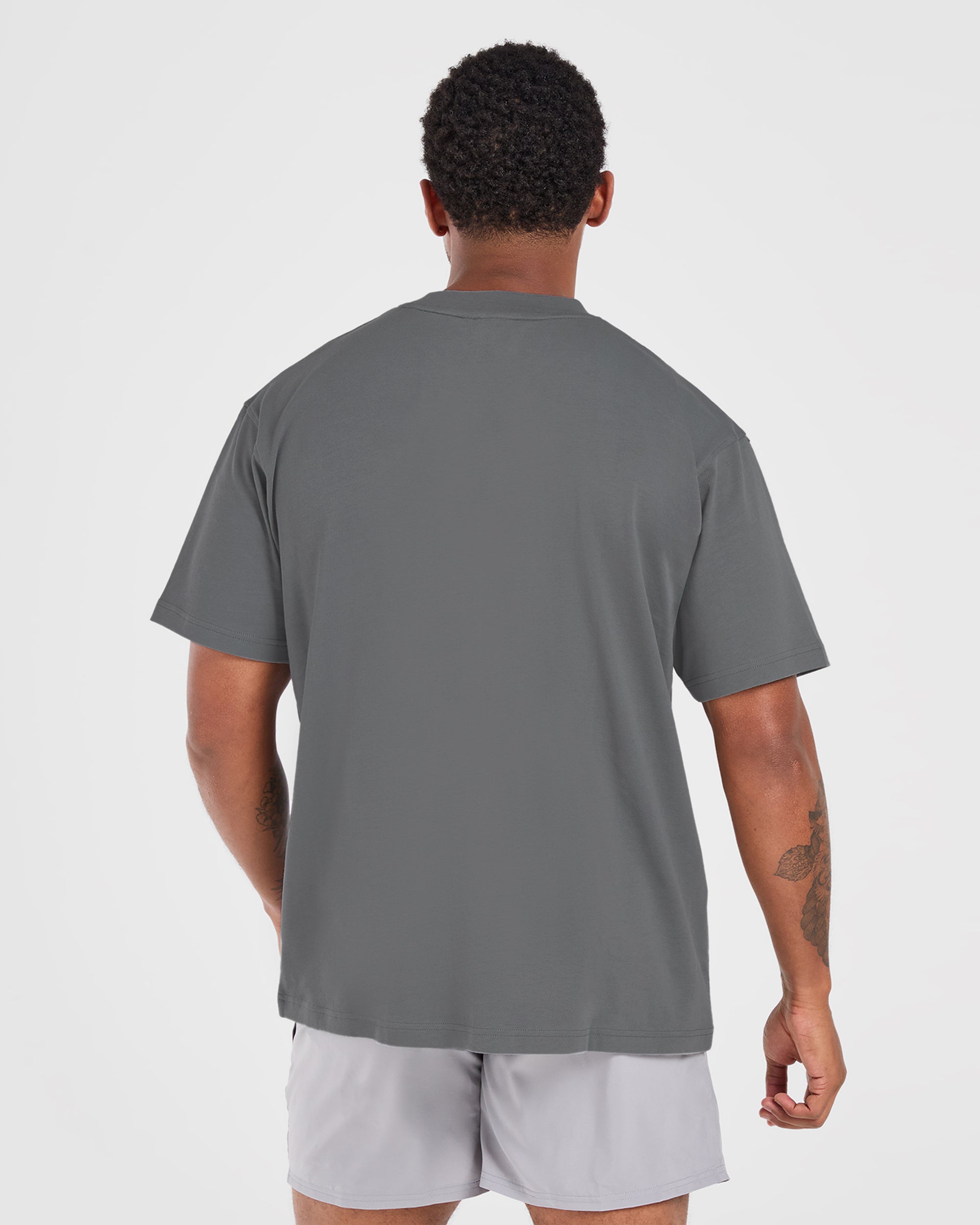 Retro Oversized T Shirt - Steel