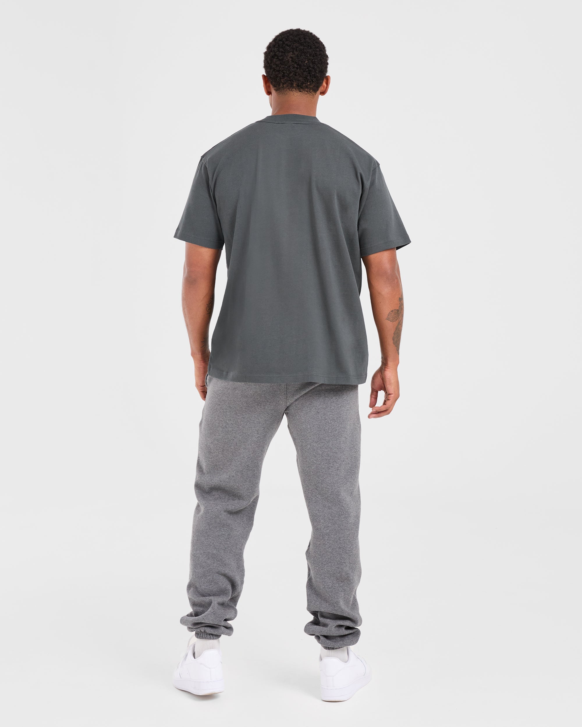 Academy Oversized T Shirt - Charcoal