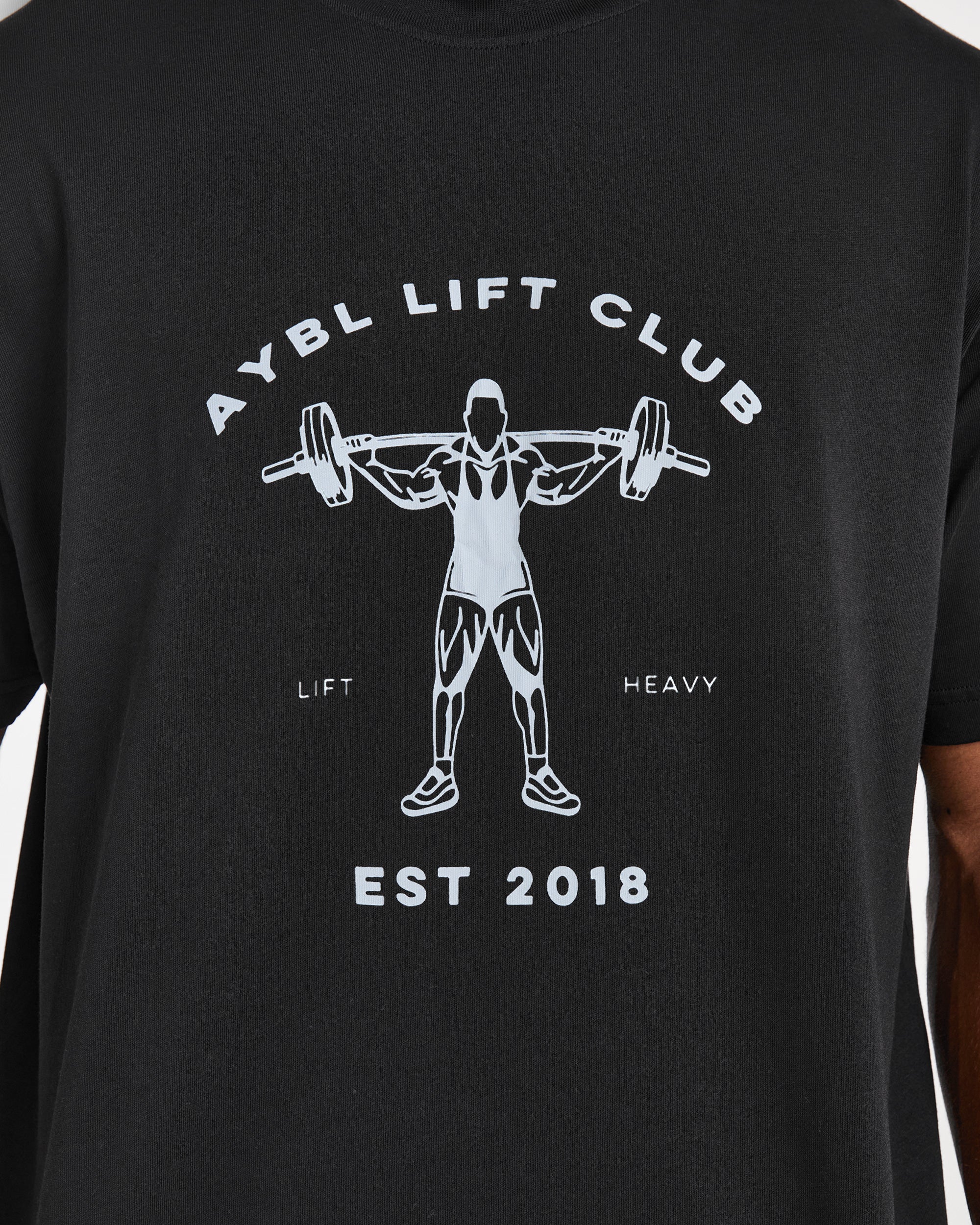 Lift Club Oversized T Shirt - Black