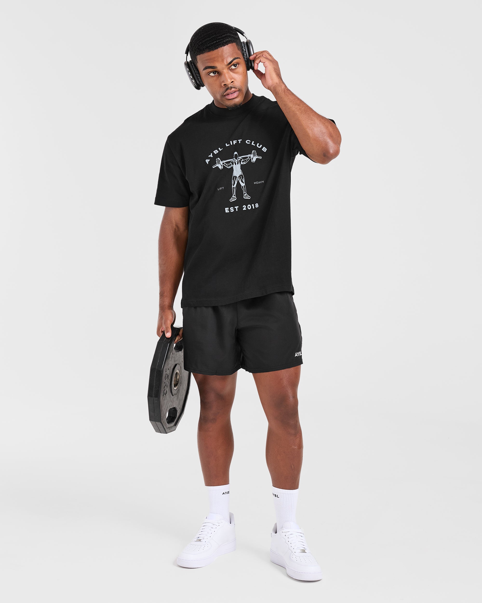 Lift Club Oversized T Shirt - Black